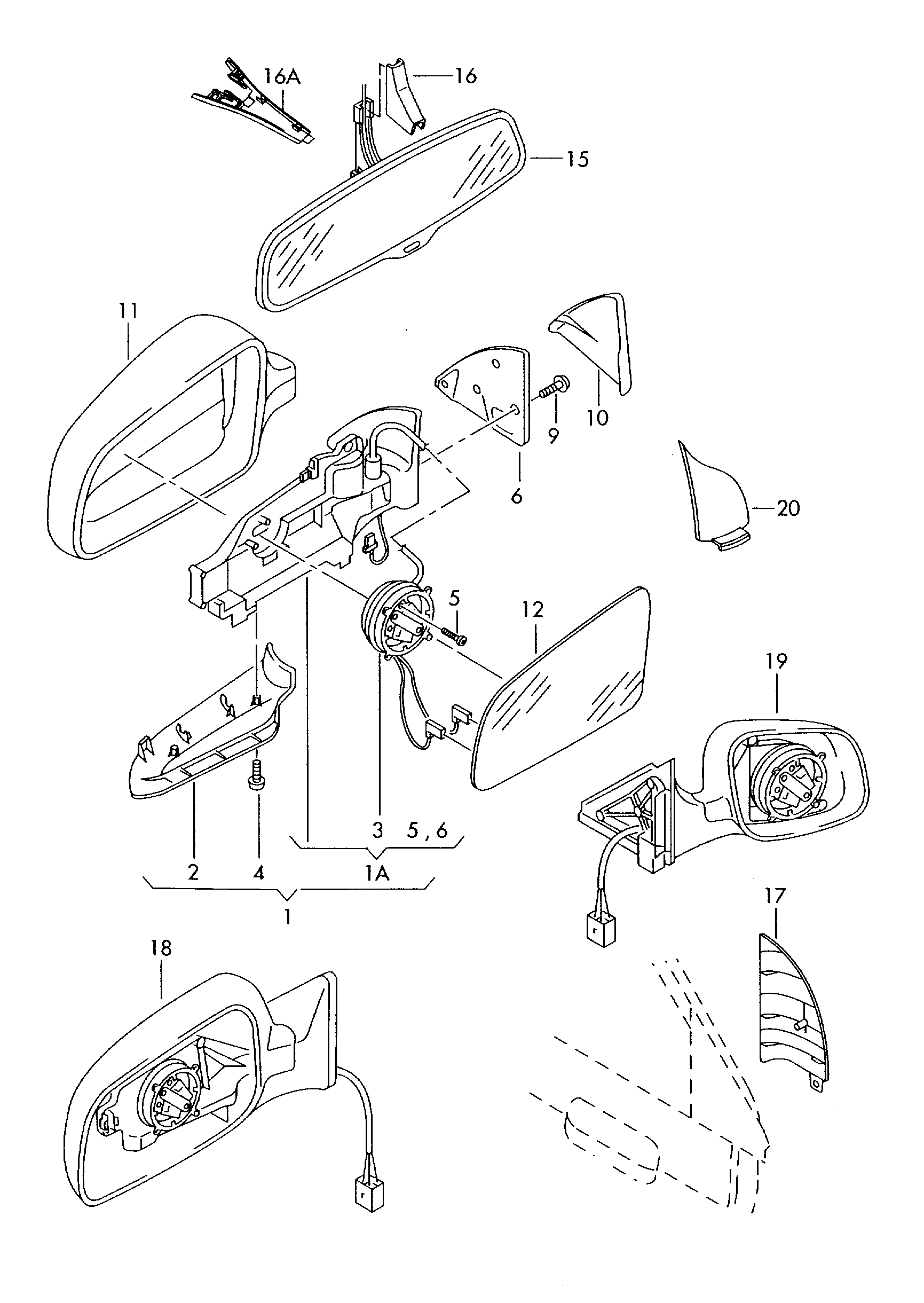 VAG 8E0857507B - Капачка, външно огледало vvparts.bg