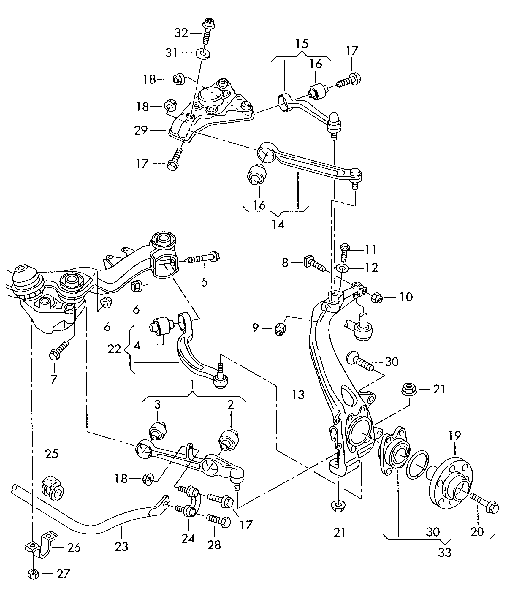 Seat 4E0407509E - Носач, окачване на колелата vvparts.bg