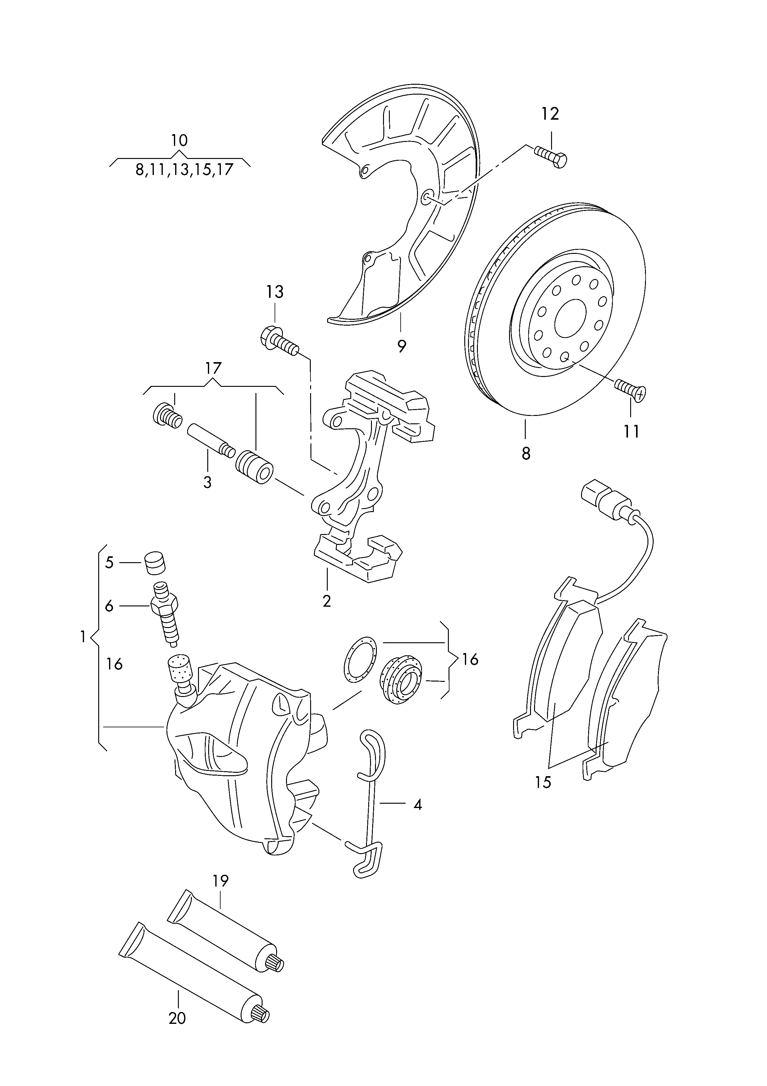 AUDI (FAW) 1K0 615 301 T - Спирачен диск vvparts.bg