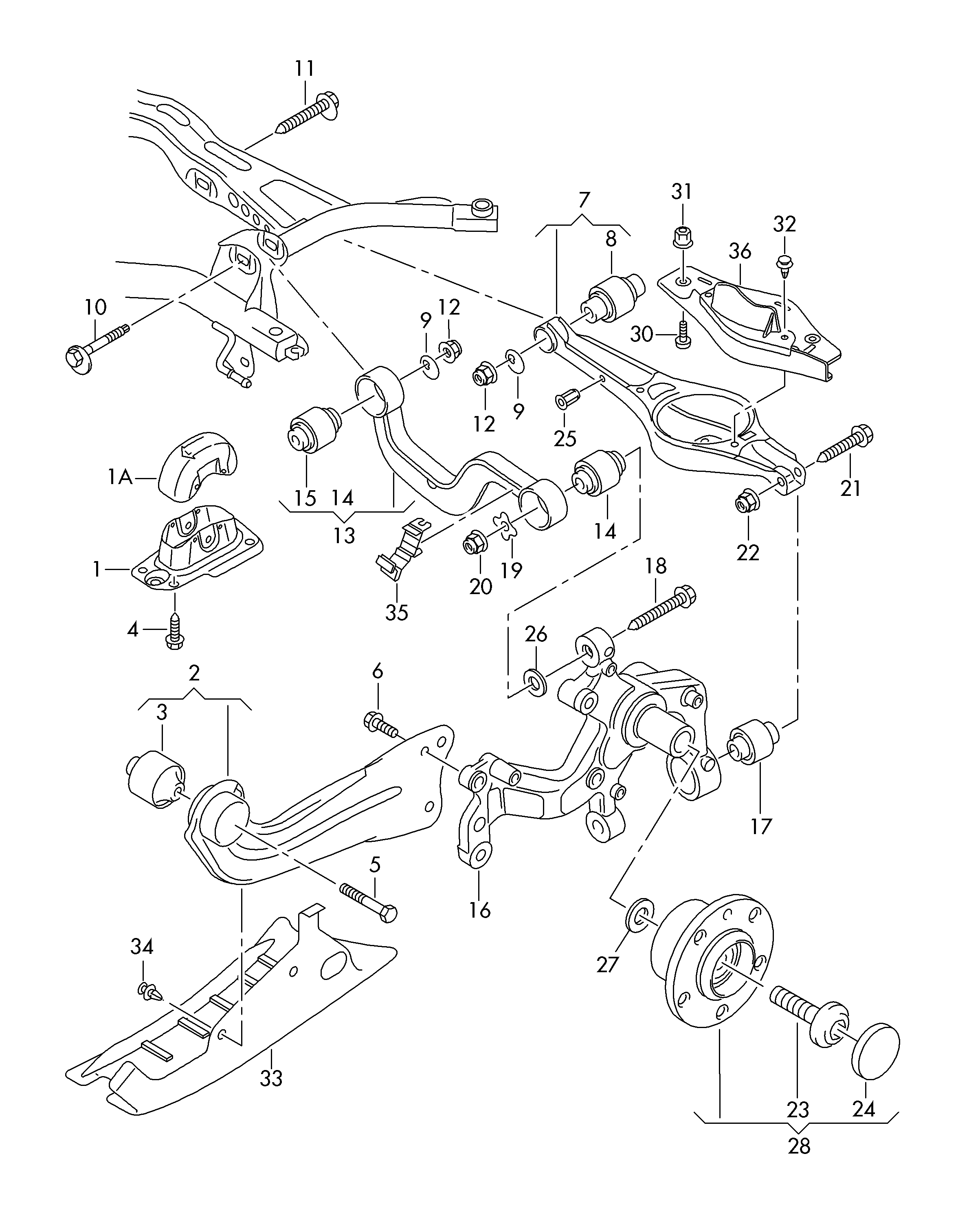 VAG 1K0 505 311 AB* - Носач, окачване на колелата vvparts.bg