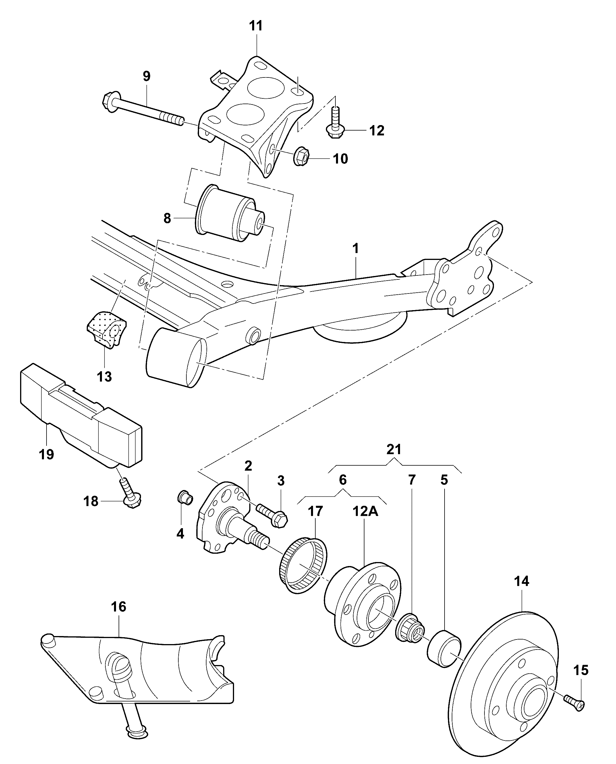 VAG 1J0598477 - Комплект колесен лагер vvparts.bg