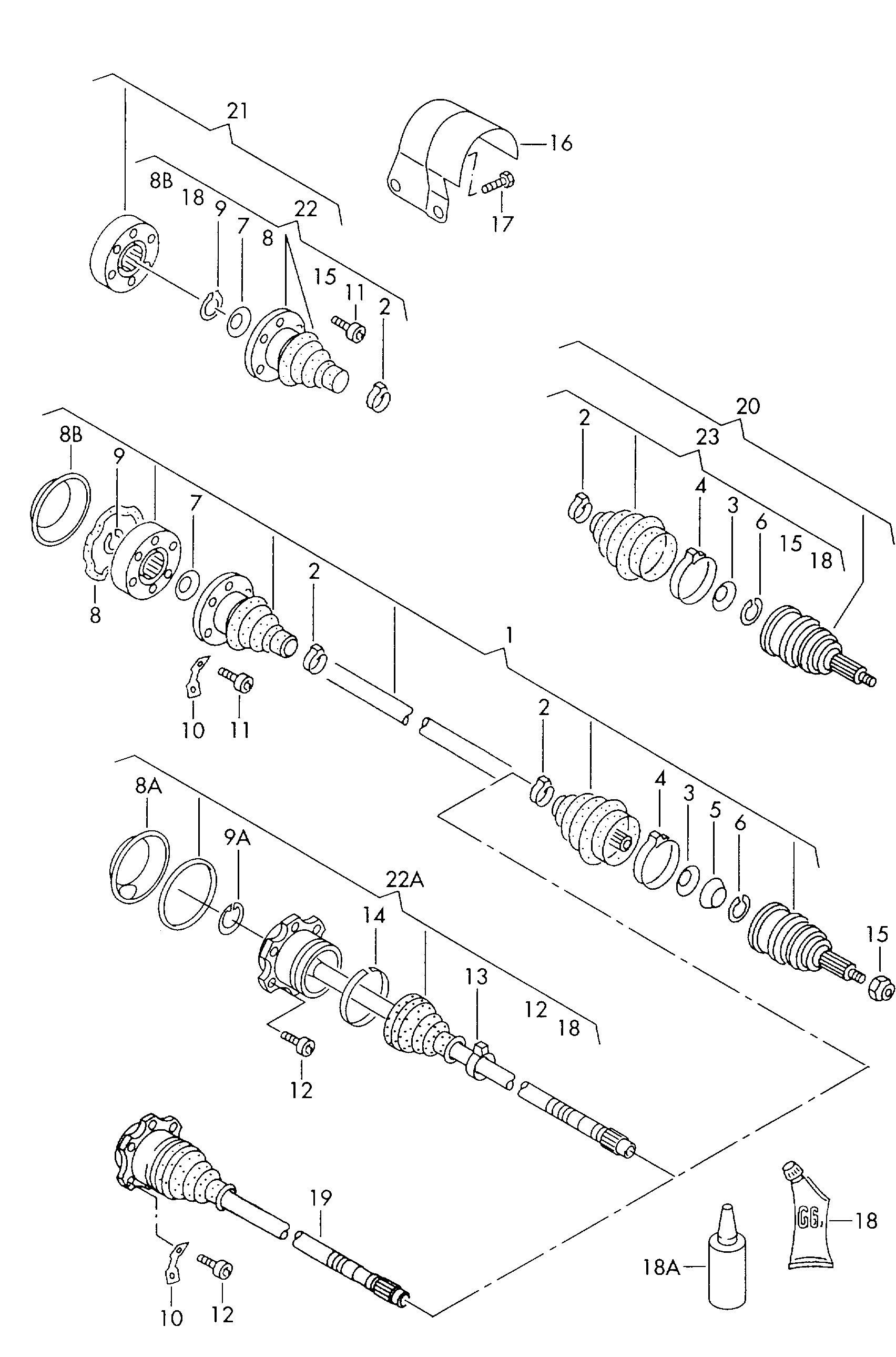 Skoda 1J0 498 201 E - Маншон, полуоска vvparts.bg