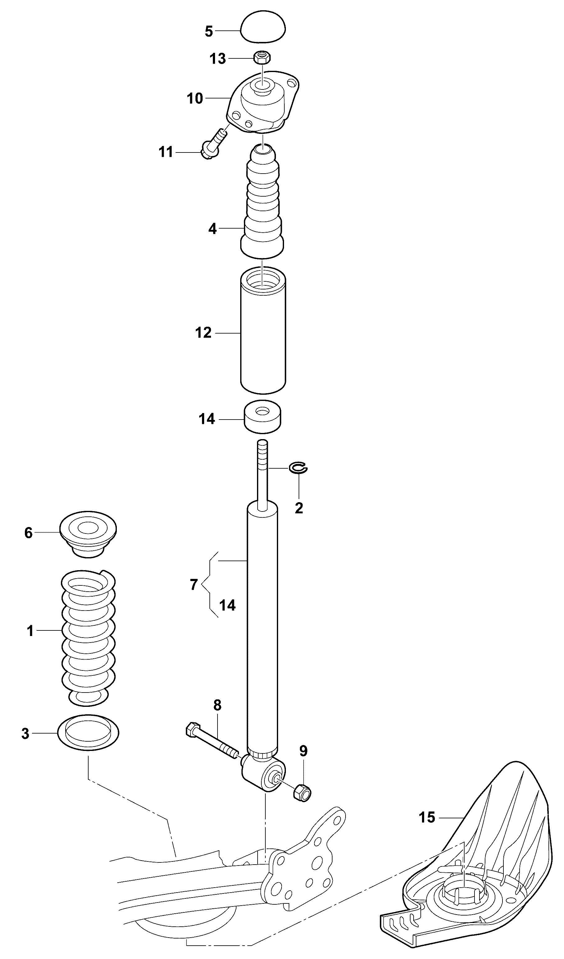 VAG 8N0 513 025 C - Амортисьор vvparts.bg