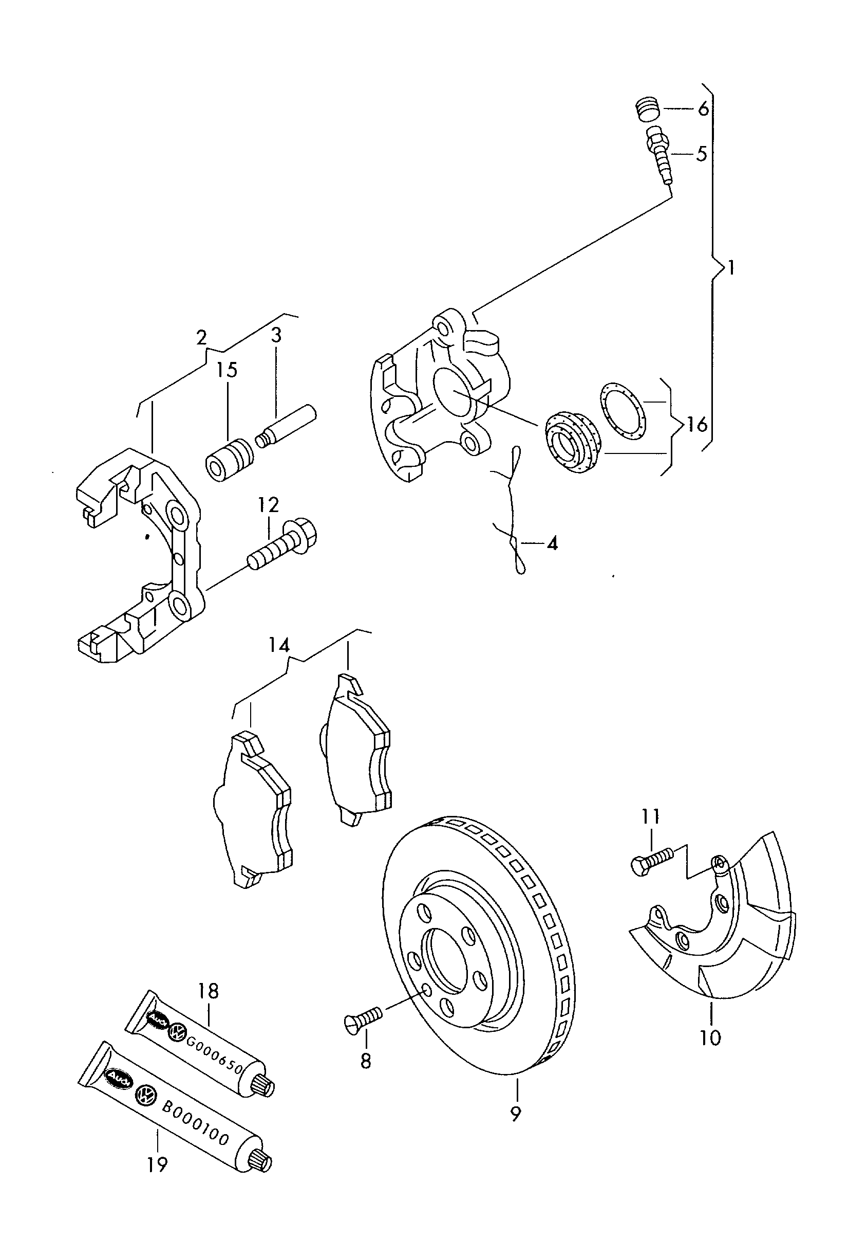 VW 8N0 615 123 - Спирачен апарат vvparts.bg