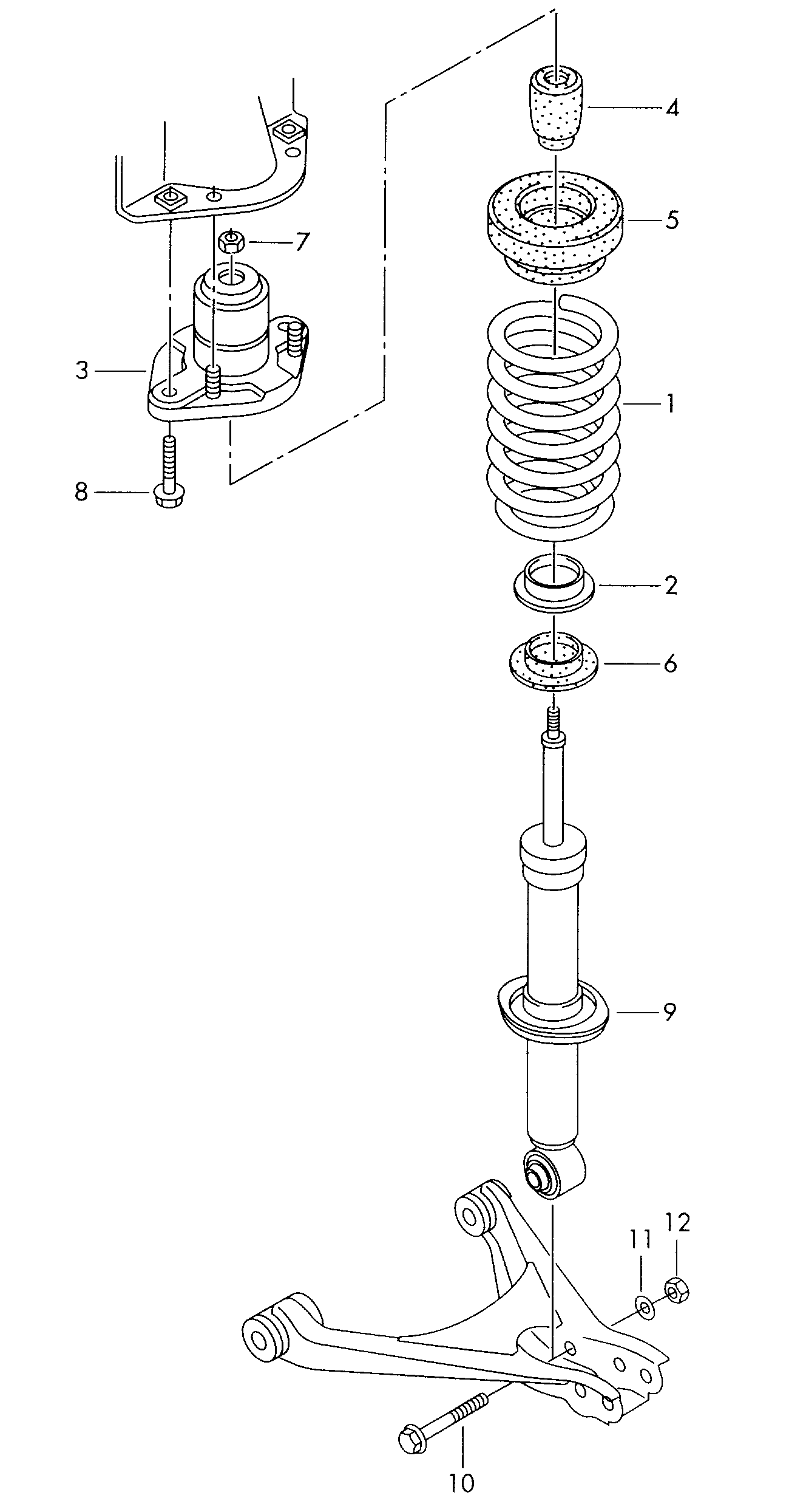 Seat 3B0 512 131 K - Ударен тампон, окачване (ресьори) vvparts.bg