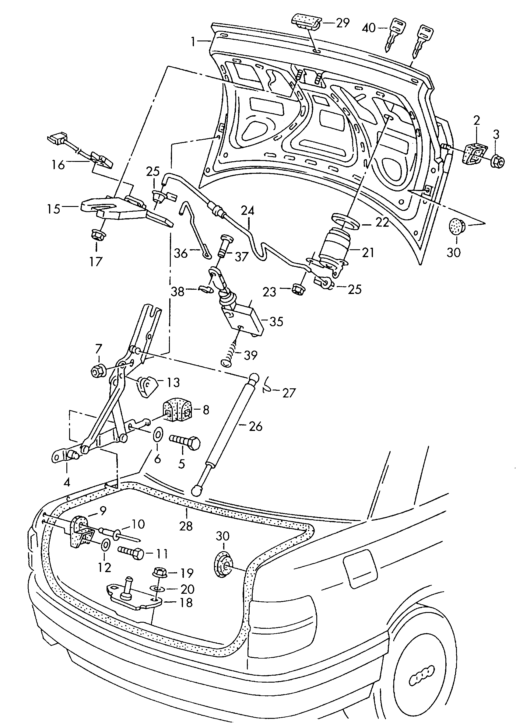 VAG 8A5 827 552A - Газов амортисьор, багажно / товарно пространство vvparts.bg