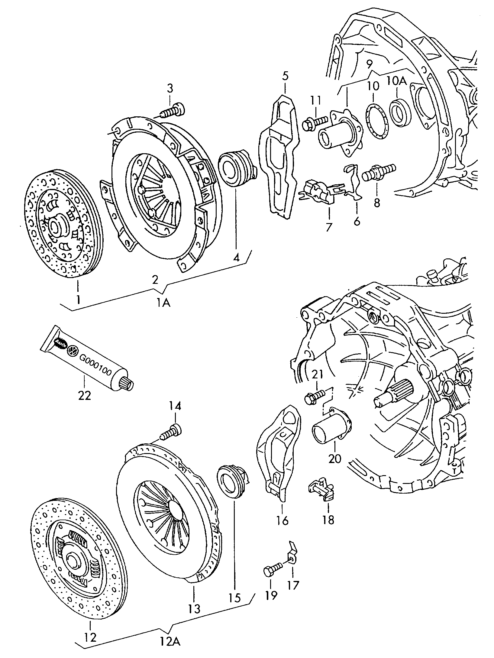 VW 028198141MX - Комплект съединител vvparts.bg