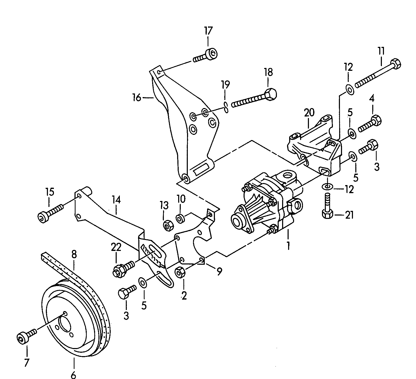 VW 050 121 039 A - Трапецовиден ремък vvparts.bg