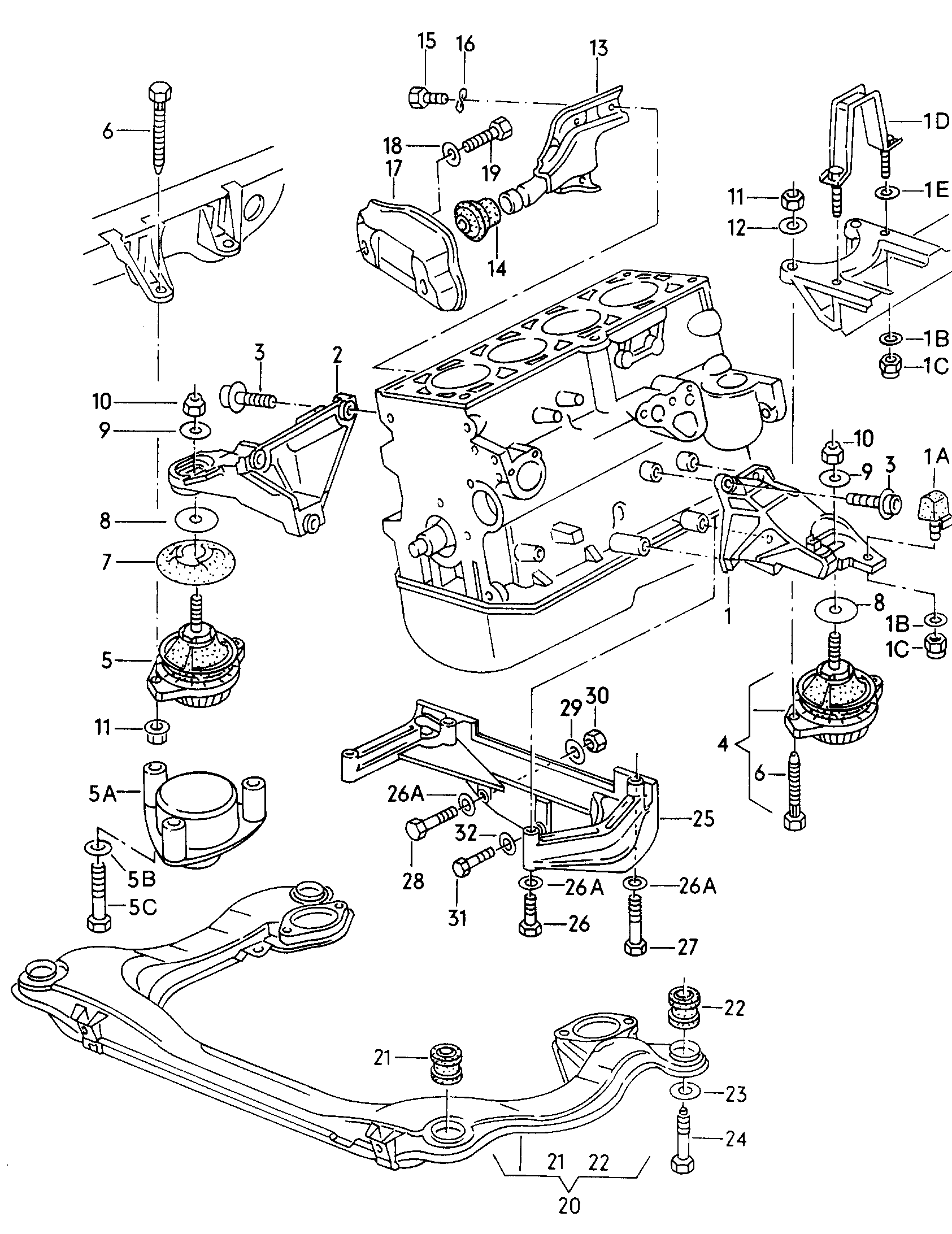 VW 893 199 419 - Окачване, двигател vvparts.bg