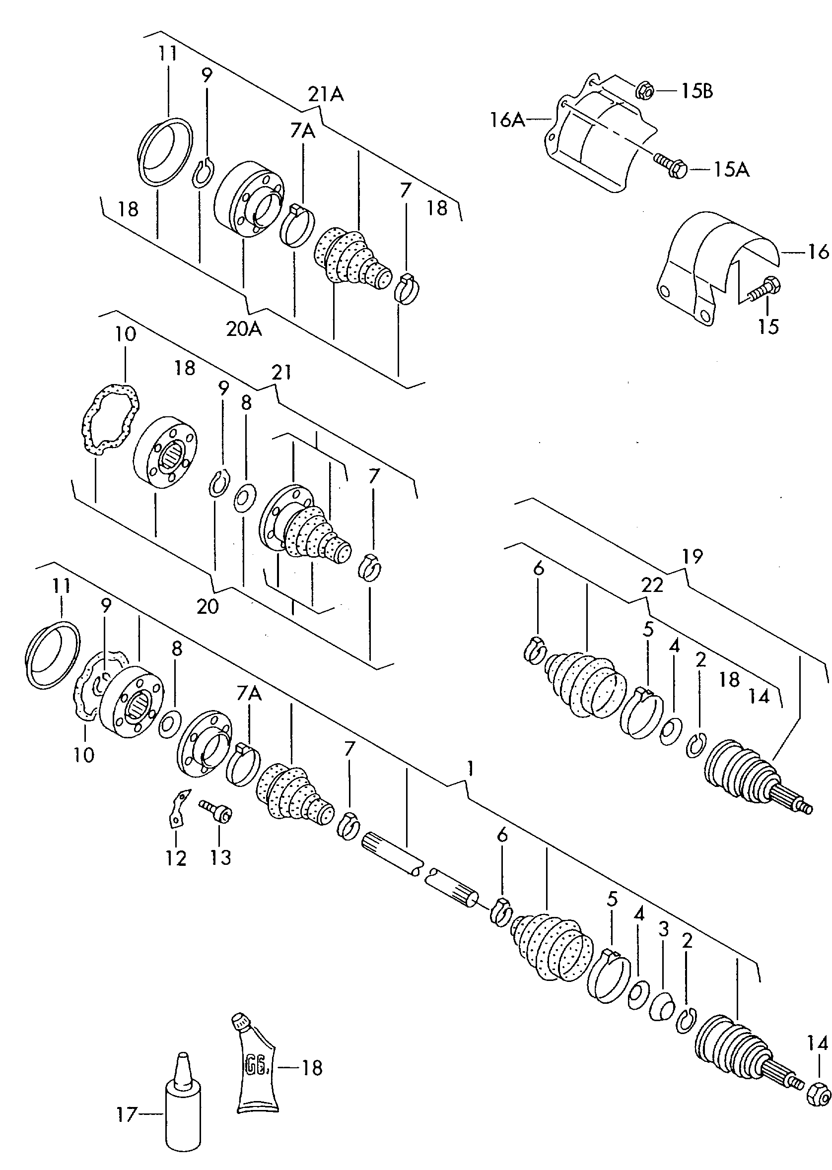 Seat 1K0 498 103 B - Каре комплект, полуоска vvparts.bg