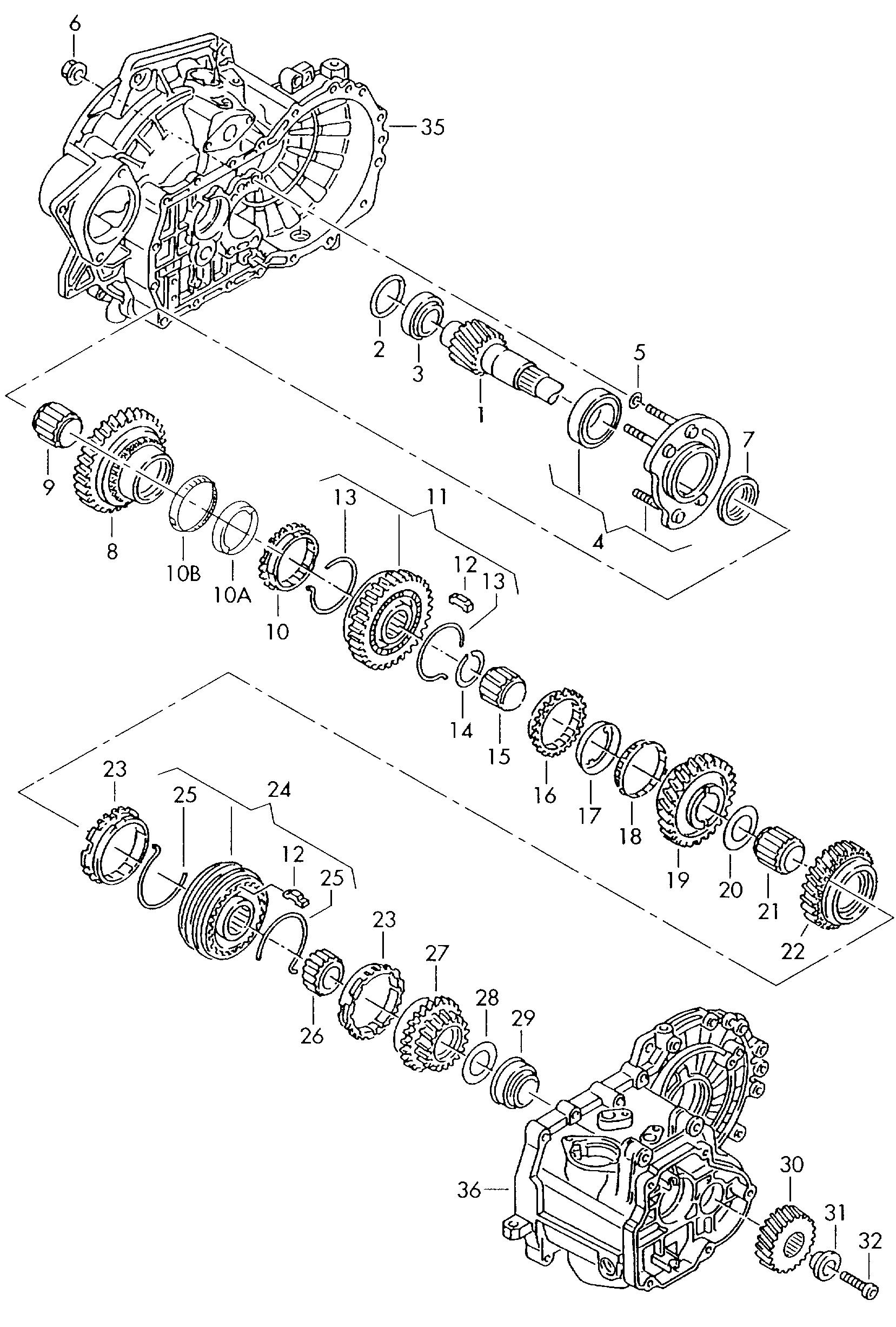 VW 02A 311 375 - Ремонтен к-кт, ръчна скоростна кутия vvparts.bg