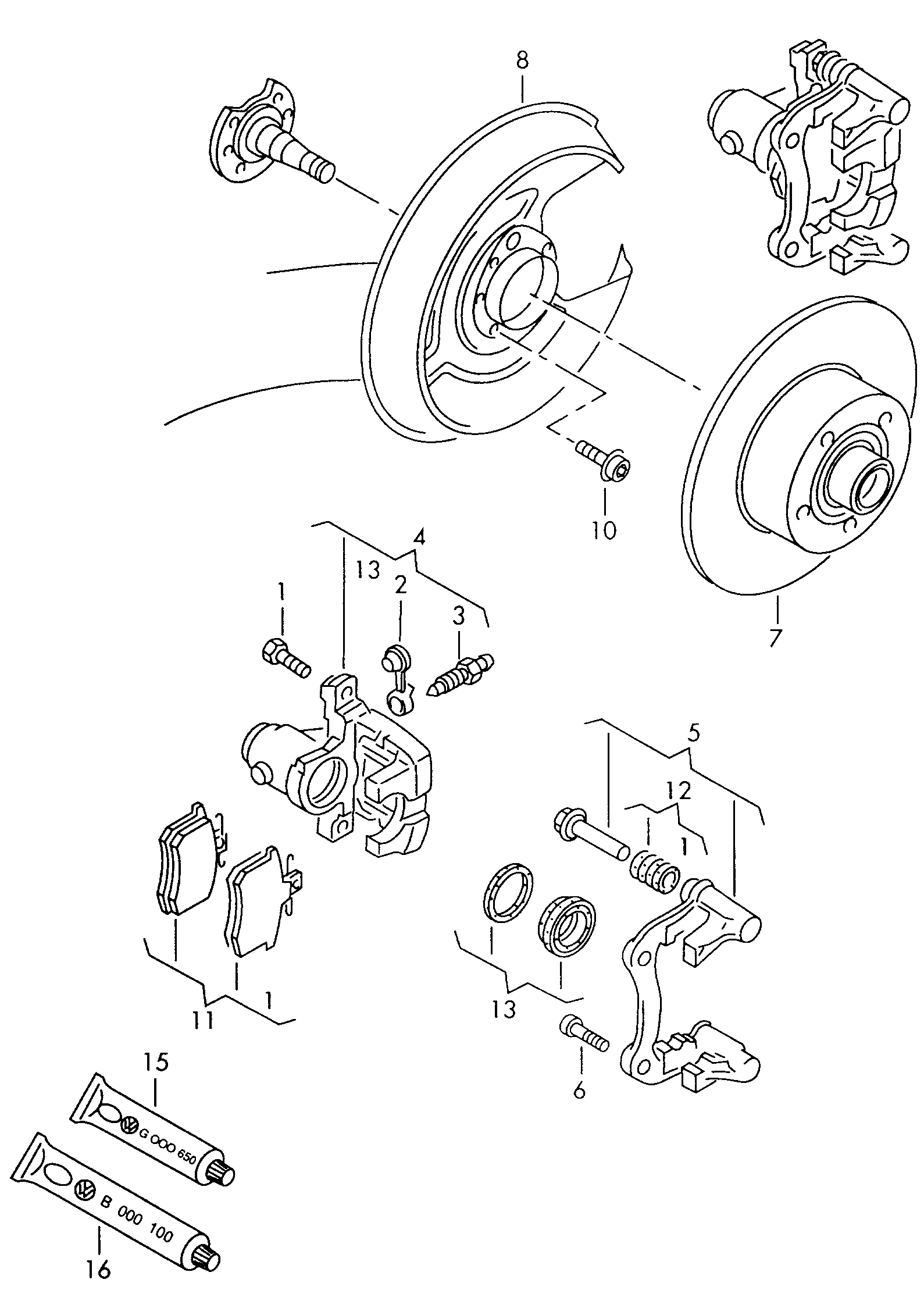 AUDI 8D0 615 423 B - Спирачен апарат vvparts.bg