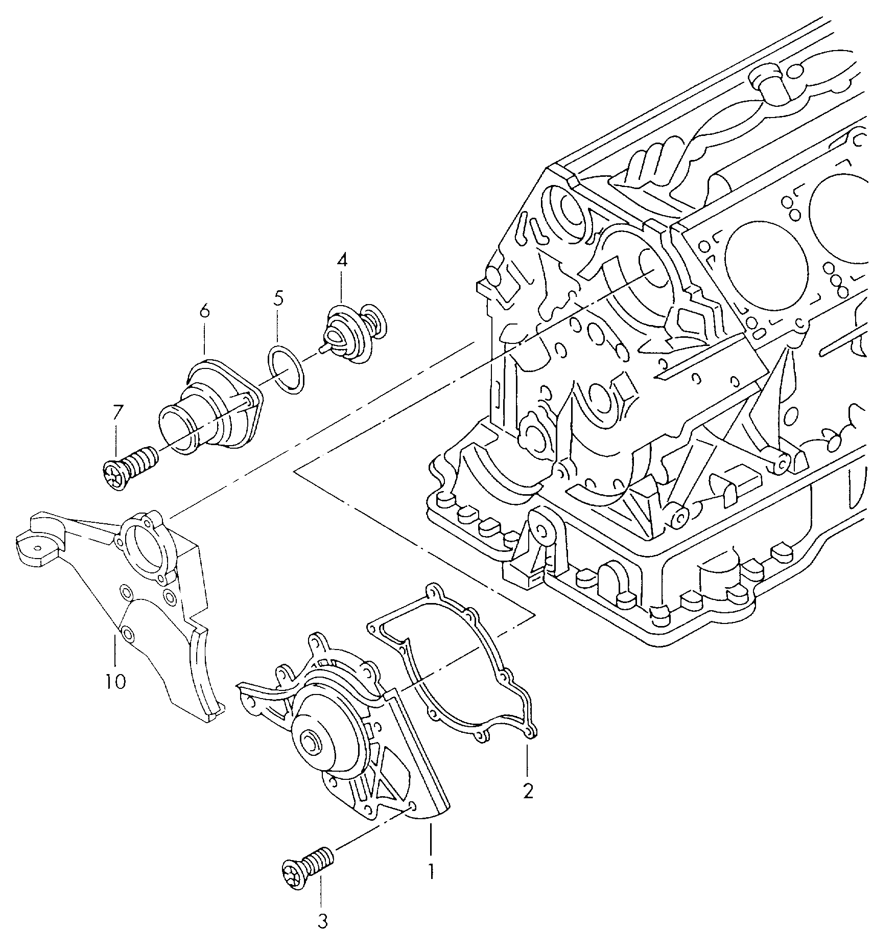 AUDI 077 121 004 H - Водна помпа vvparts.bg