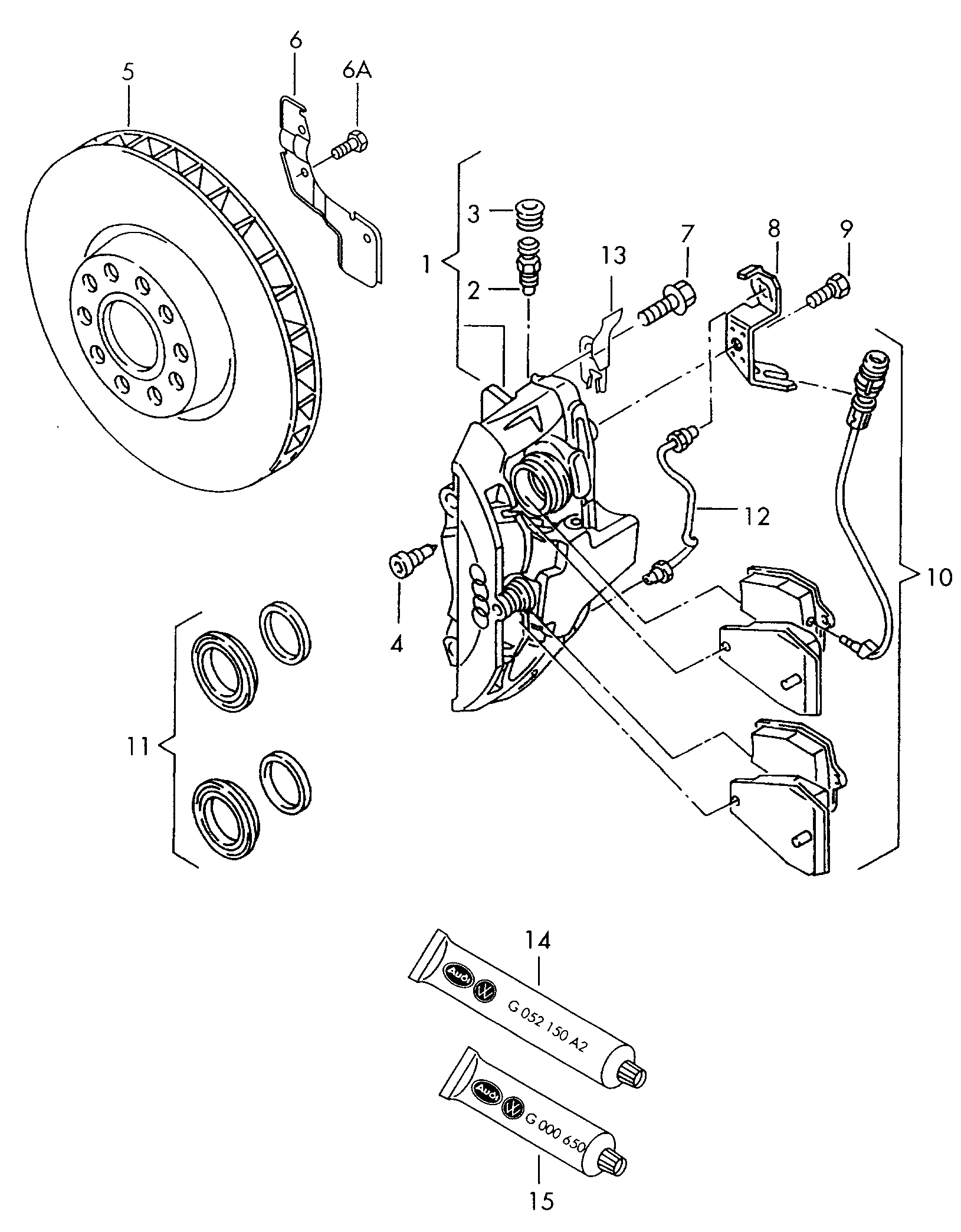 Seat 4D0 615 107A - Спирачен апарат vvparts.bg