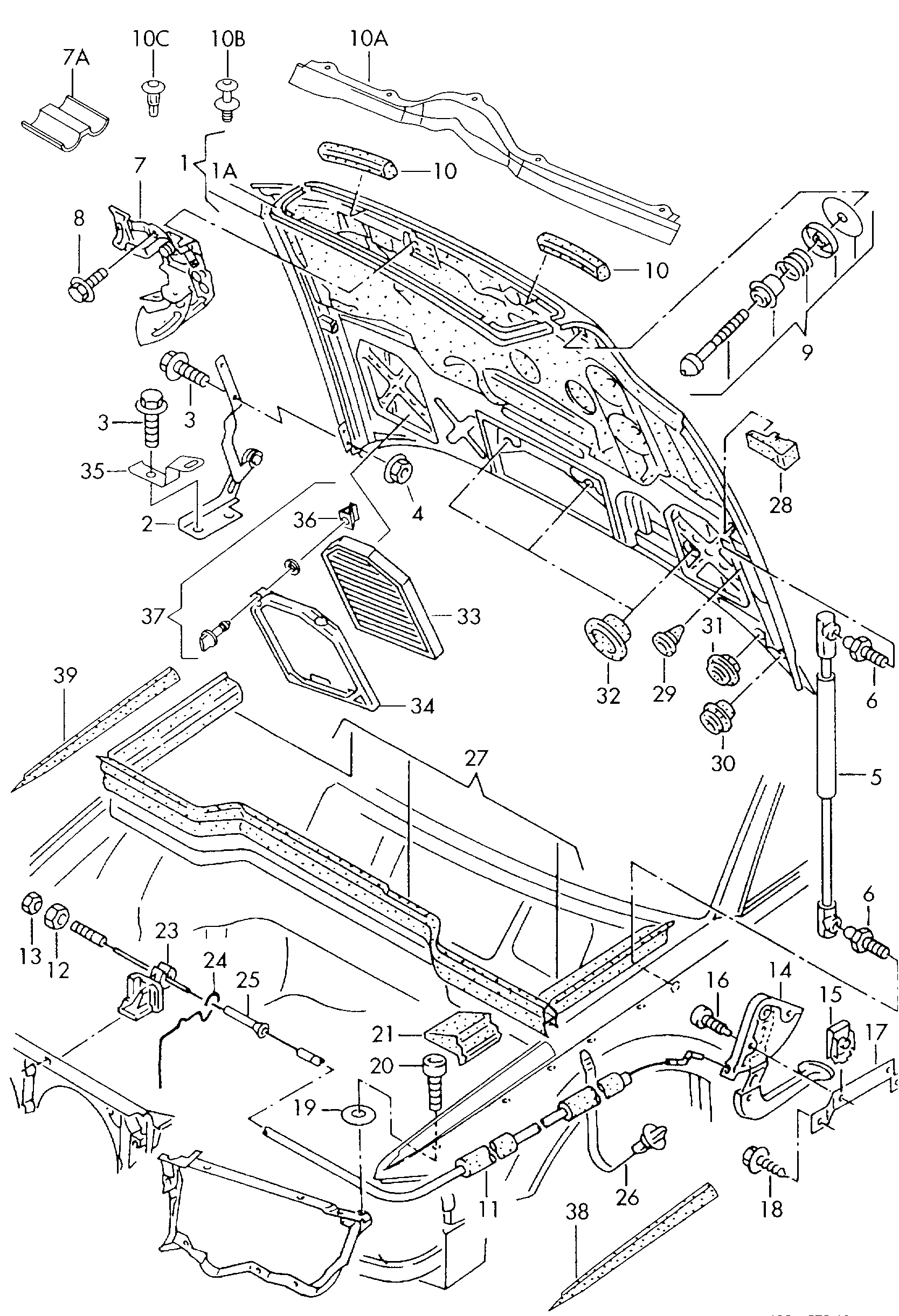 VAG 4D0898550 - Газов амортисьор, багажно / товарно пространство vvparts.bg