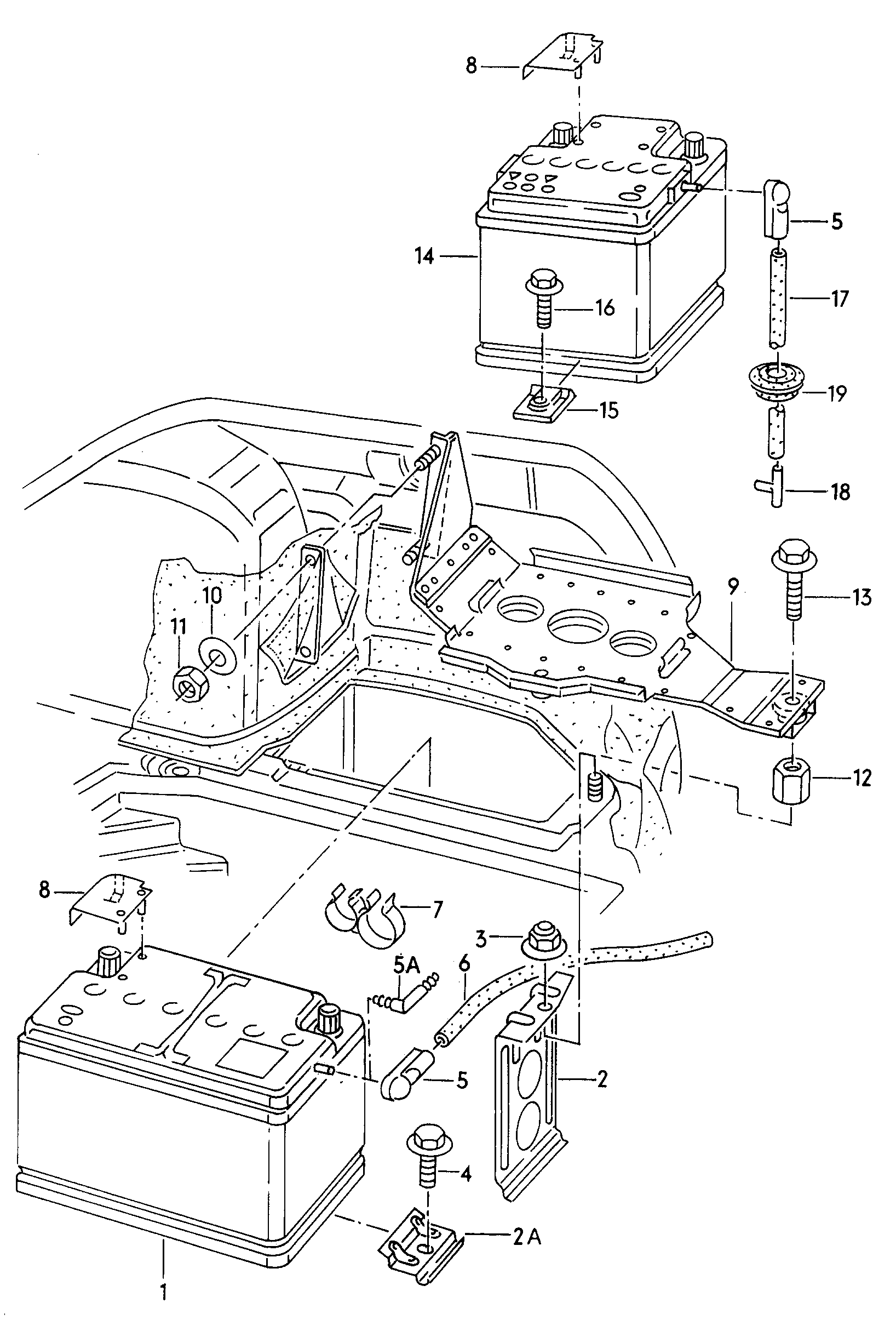 VW 000 915 105 AB - Стартов акумулатор vvparts.bg