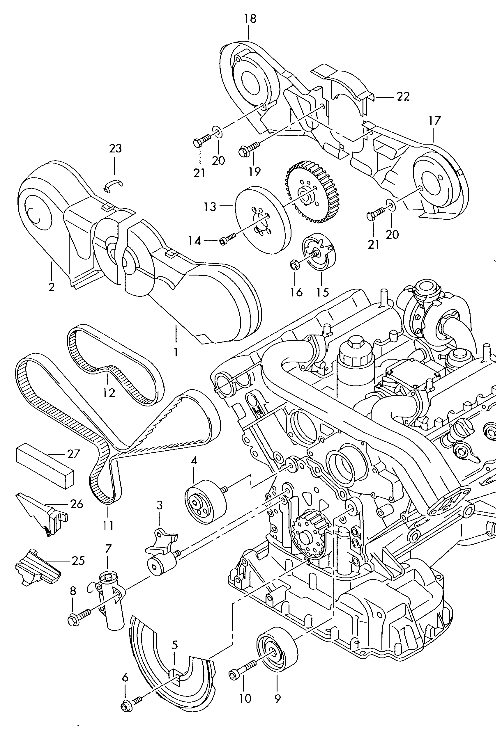 Seat 059 109 243 J - Комплект ангренажен ремък vvparts.bg