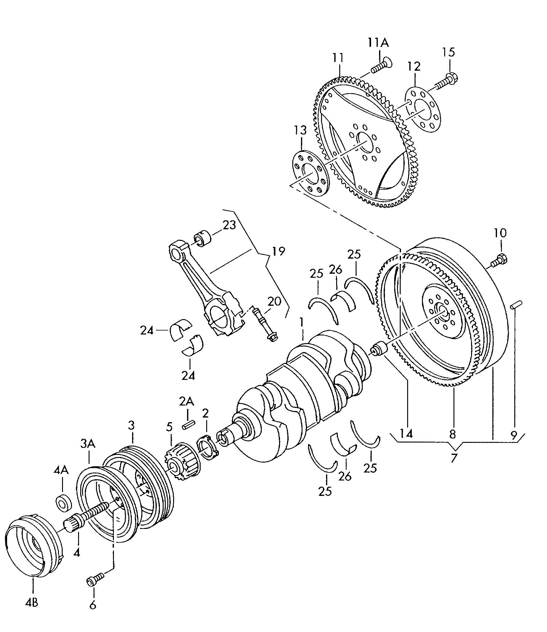 VAG 059105251AC - Ремъчна шайба, колянов вал vvparts.bg