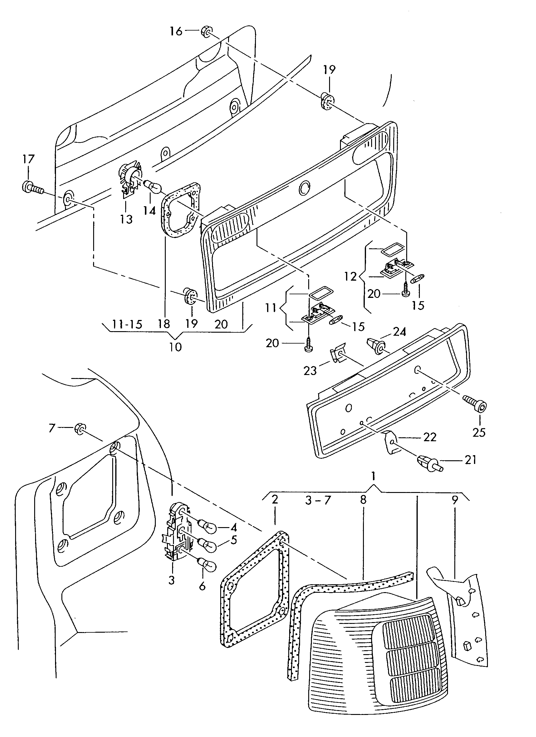 AUDI 4B9943021 - Светлини на регистрационния номер vvparts.bg