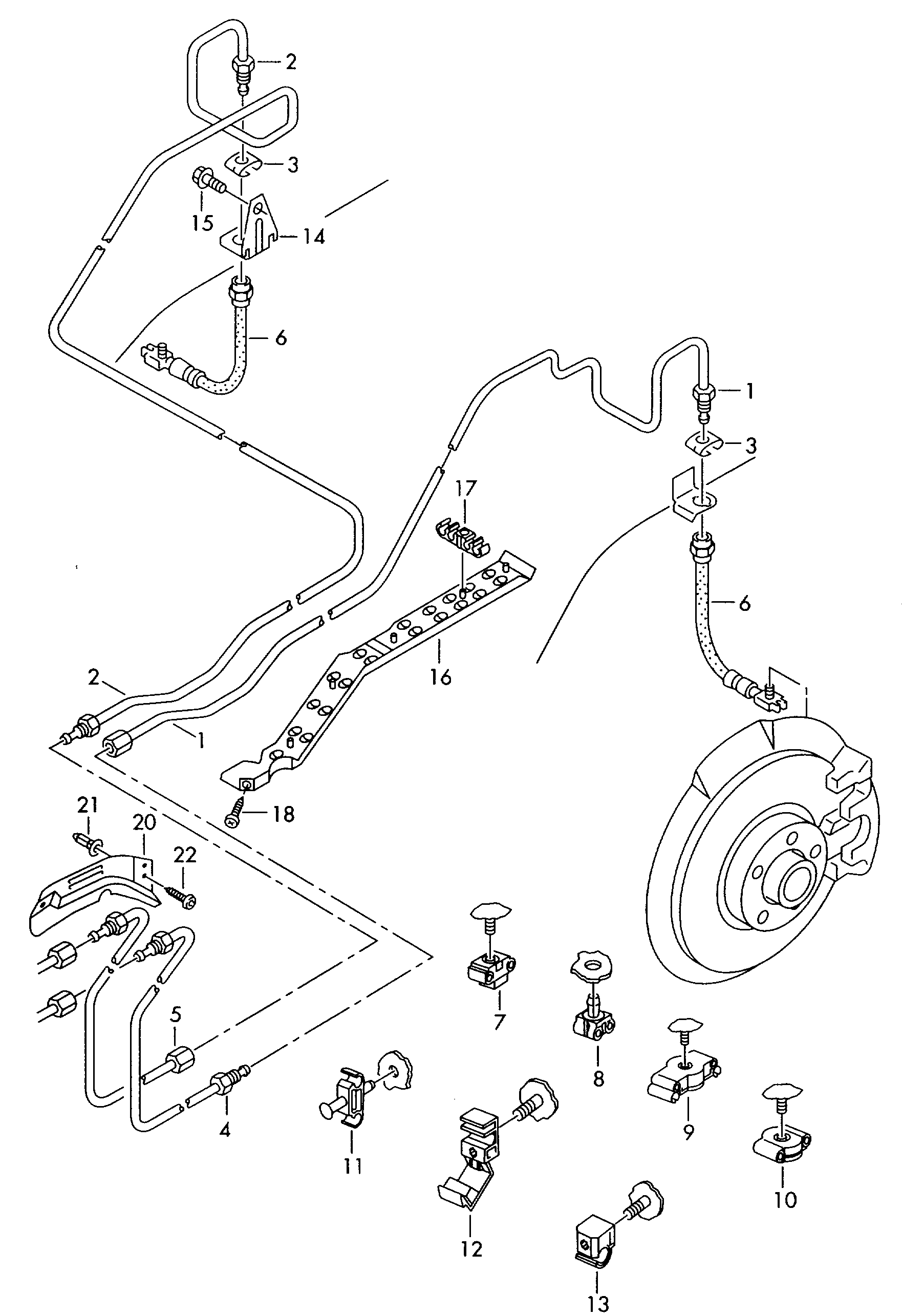 Skoda 4B0611775C - Спирачен маркуч vvparts.bg