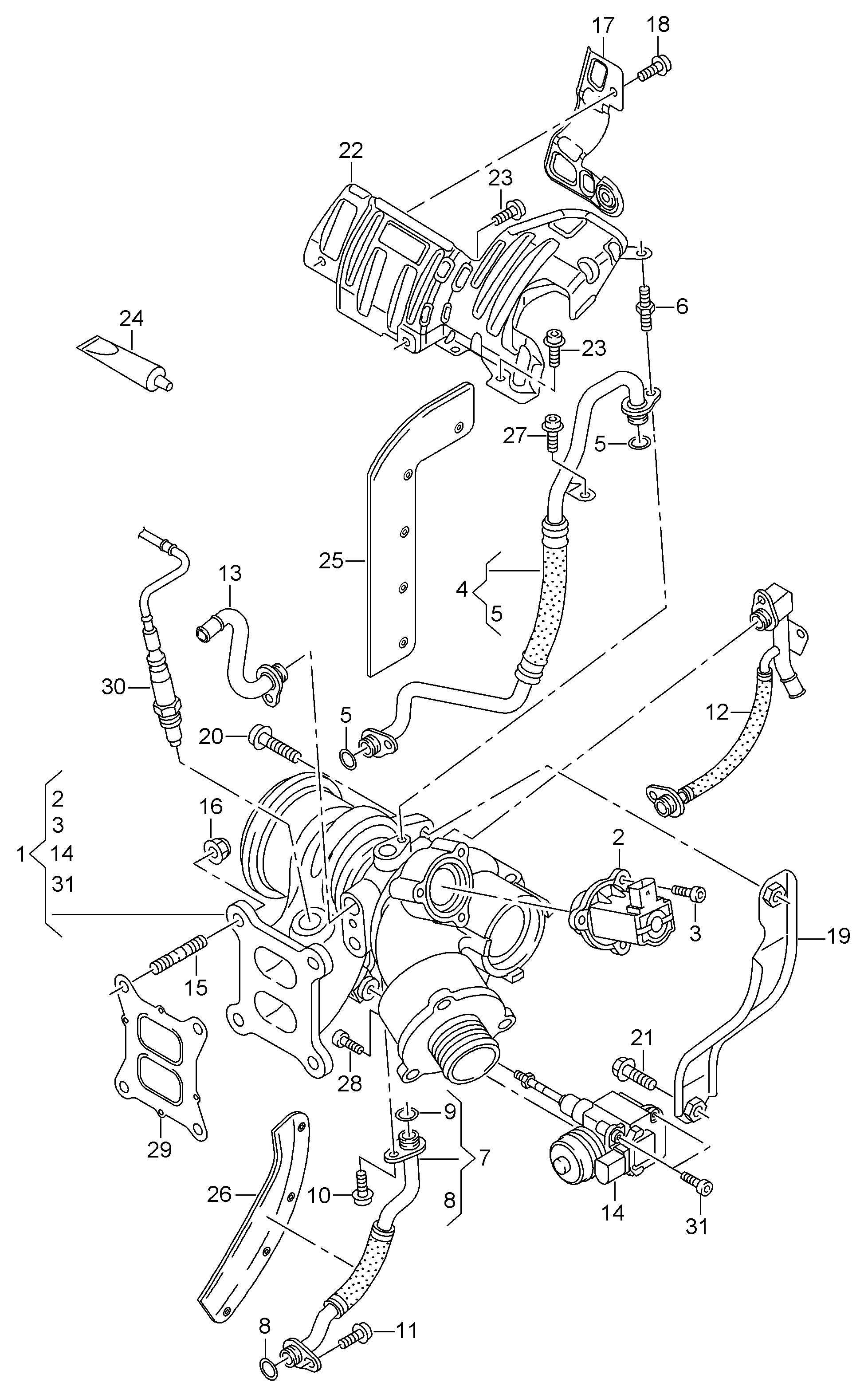 Seat 06K145721G - Турбина, принудително пълнене с въздух vvparts.bg