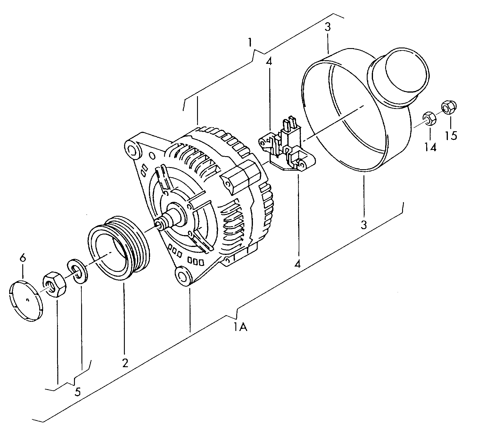 Seat 06B 903 016 AB - Генератор vvparts.bg