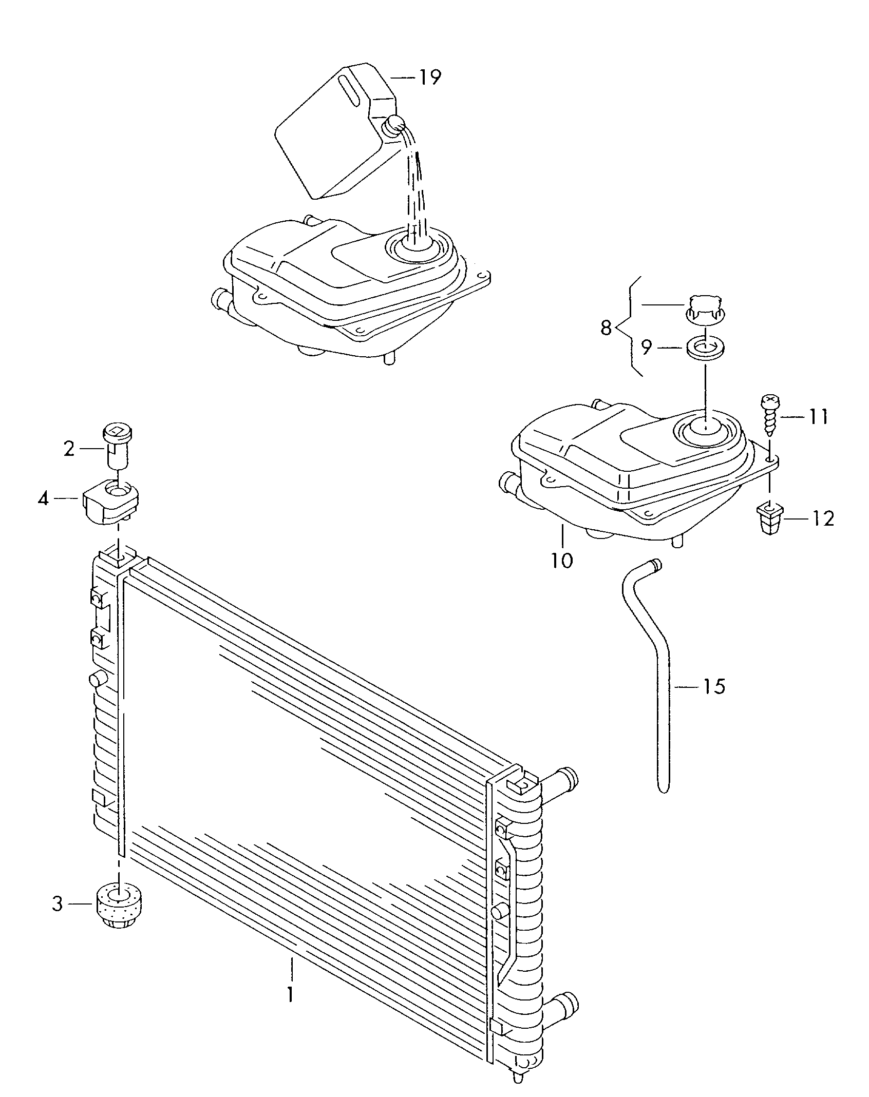 Seat 8E0 121 403 - Разширителен съд, охладителна течност vvparts.bg