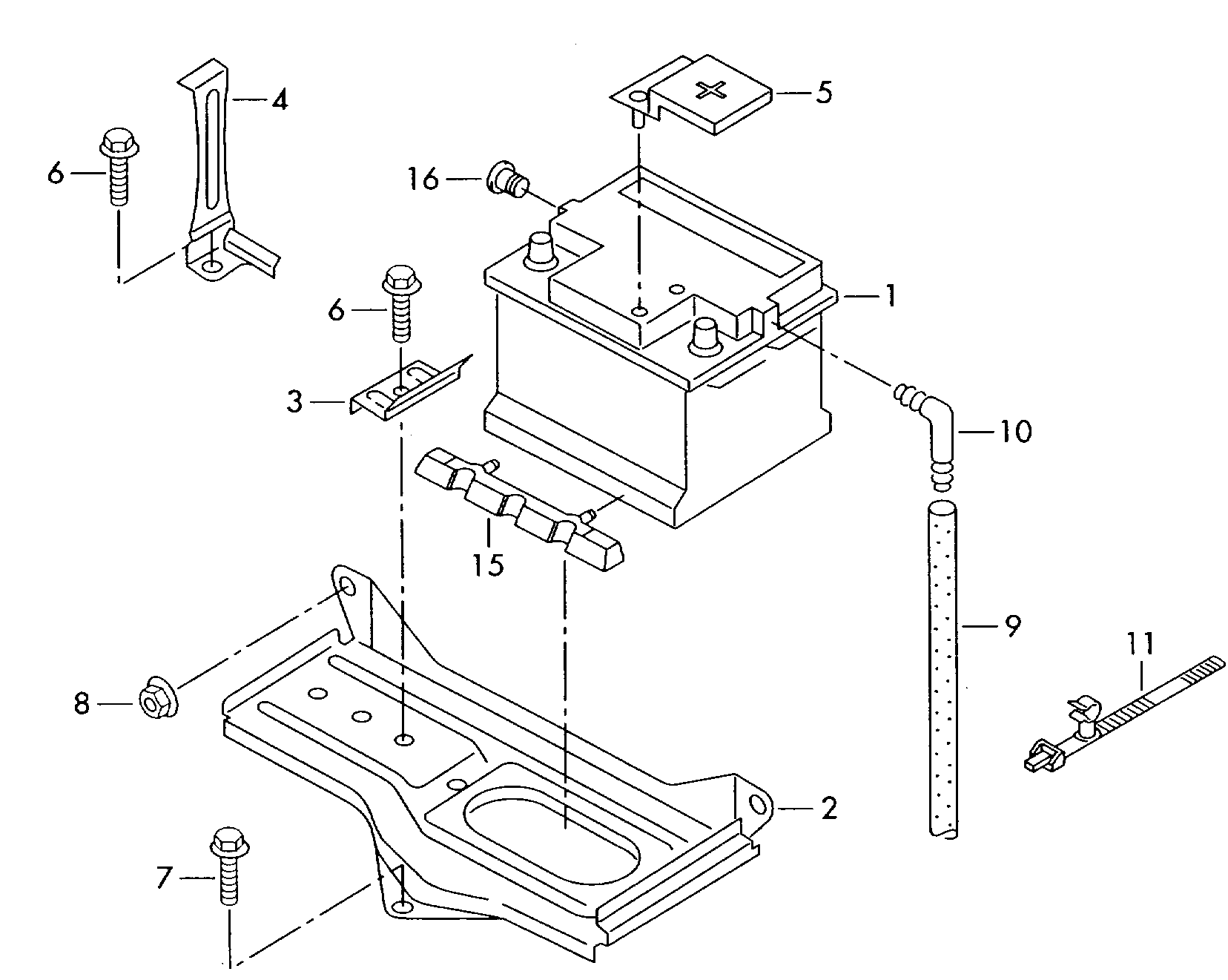 Seat 000 915 105 AF - Стартов акумулатор vvparts.bg