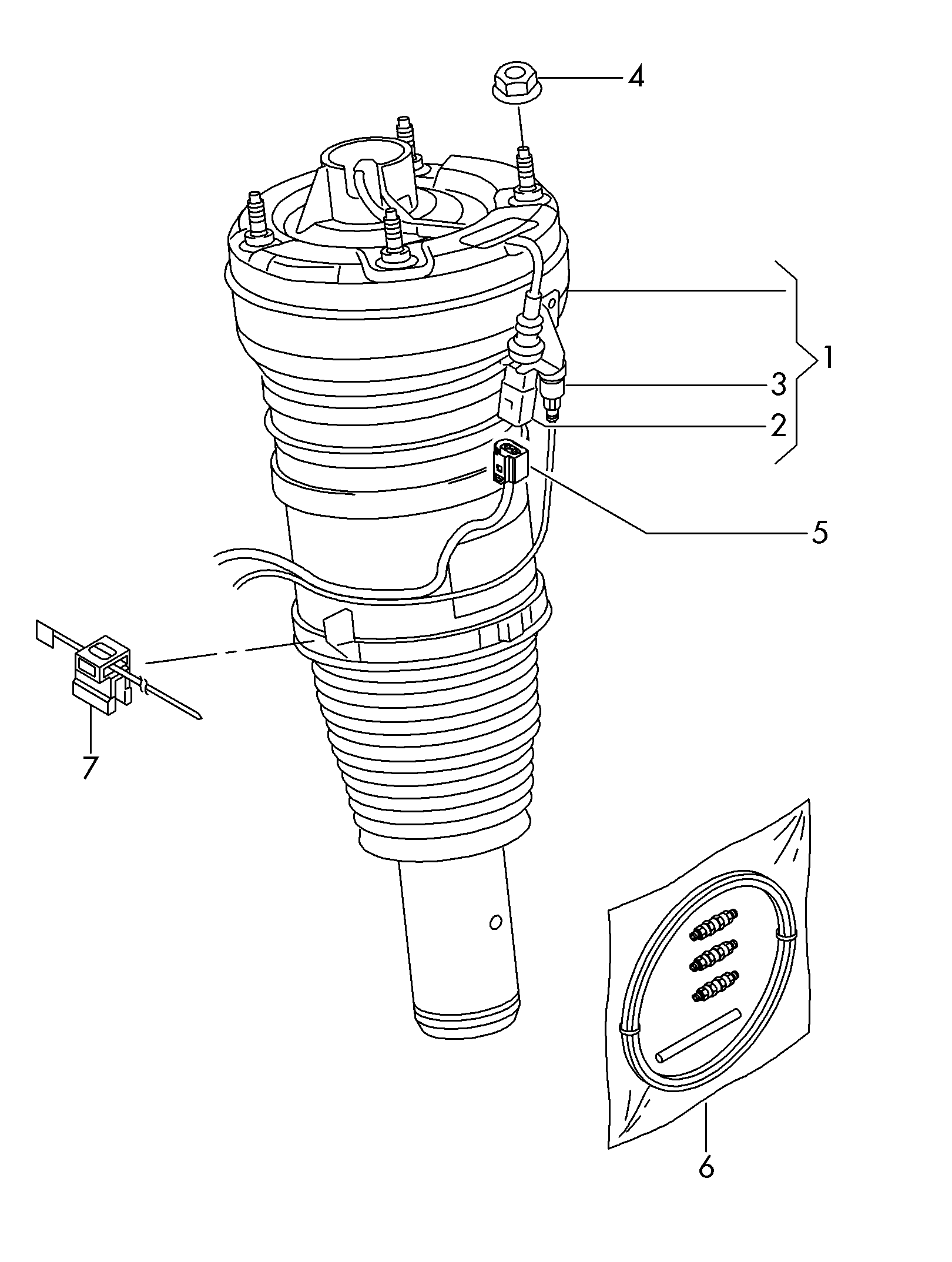 AUDI 4H0616039AD - Шенкел възд. възглавница vvparts.bg