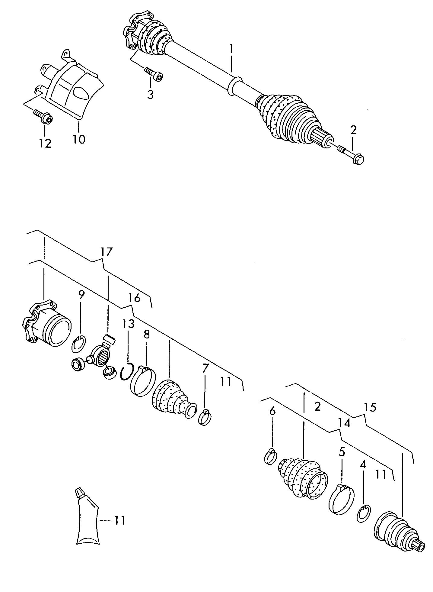 VAG 7E0498203 - Маншон, полуоска vvparts.bg