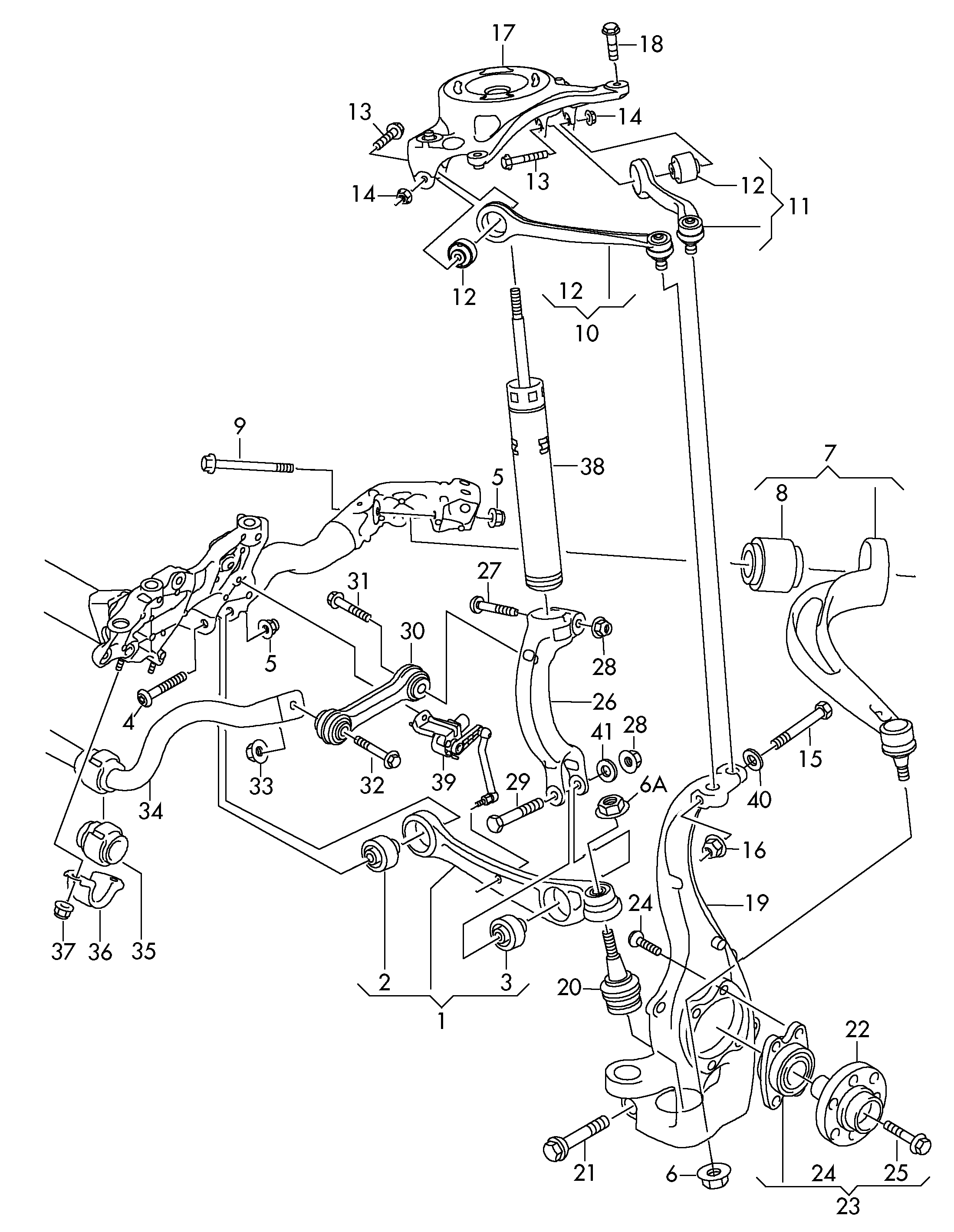 VAG 8K0 407 505A - Носач, окачване на колелата vvparts.bg