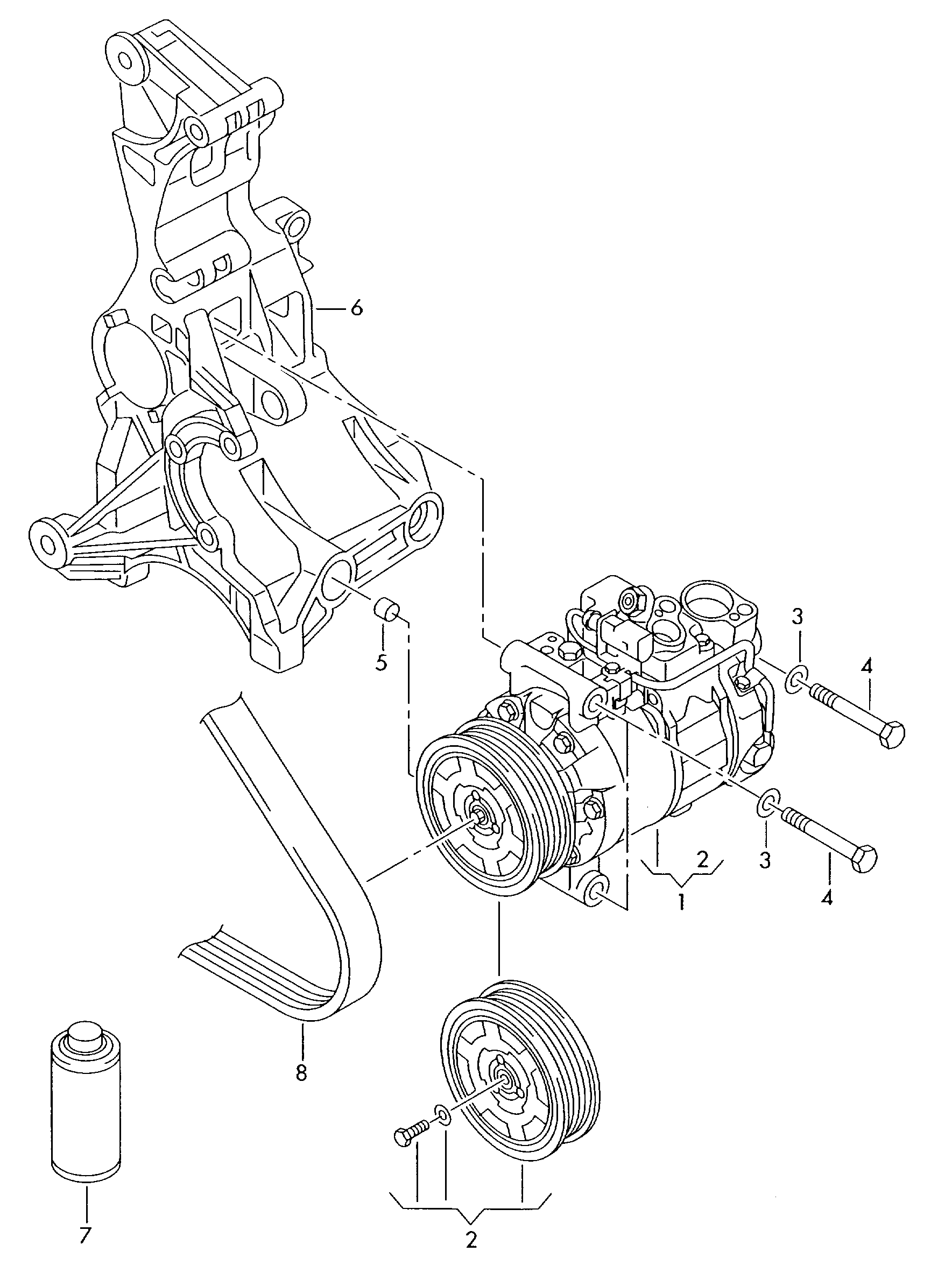 AUDI (FAW) 8K0260805L - Компресор, климатизация vvparts.bg