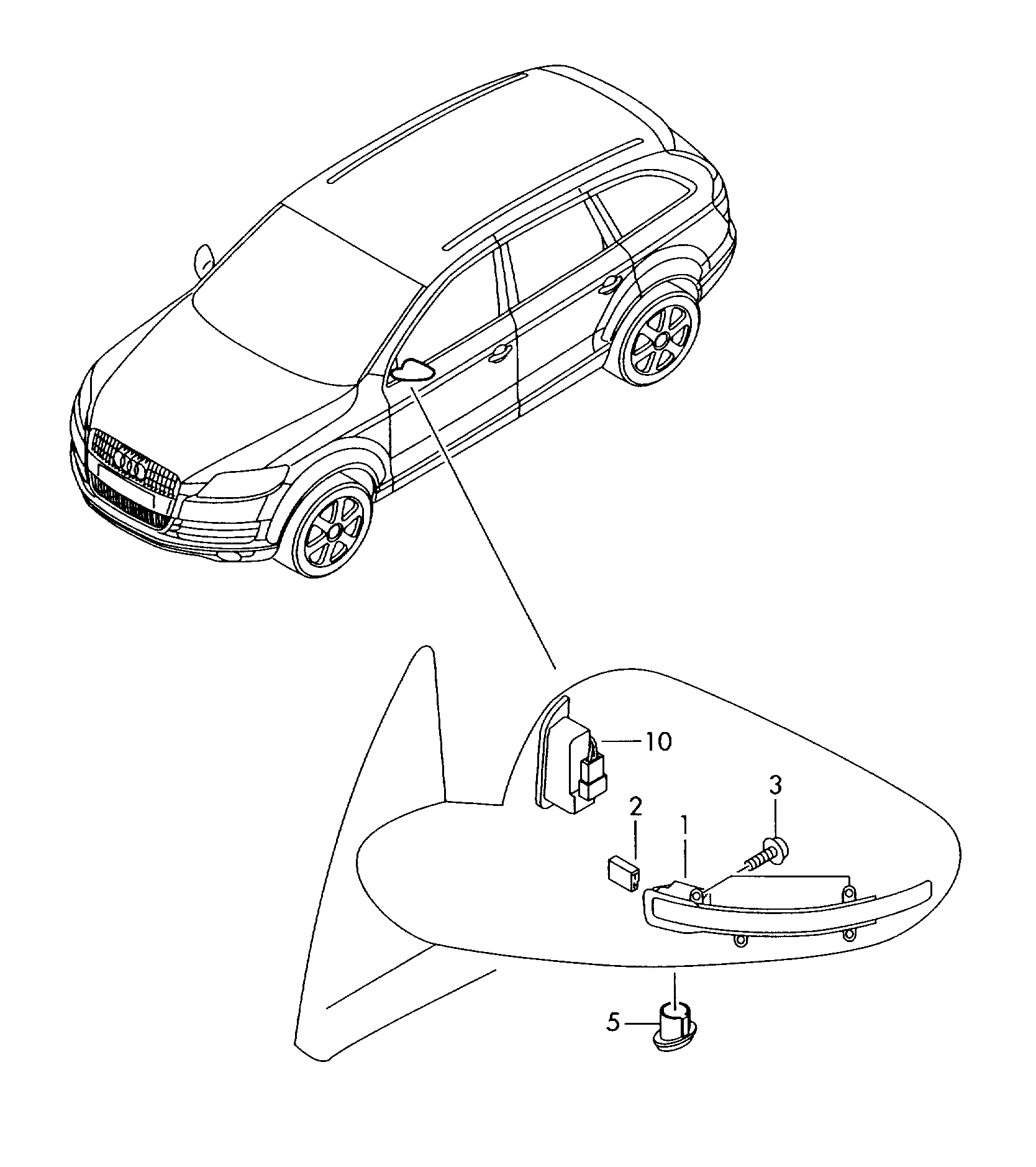 VW 8K0949101C - Външно огледало vvparts.bg