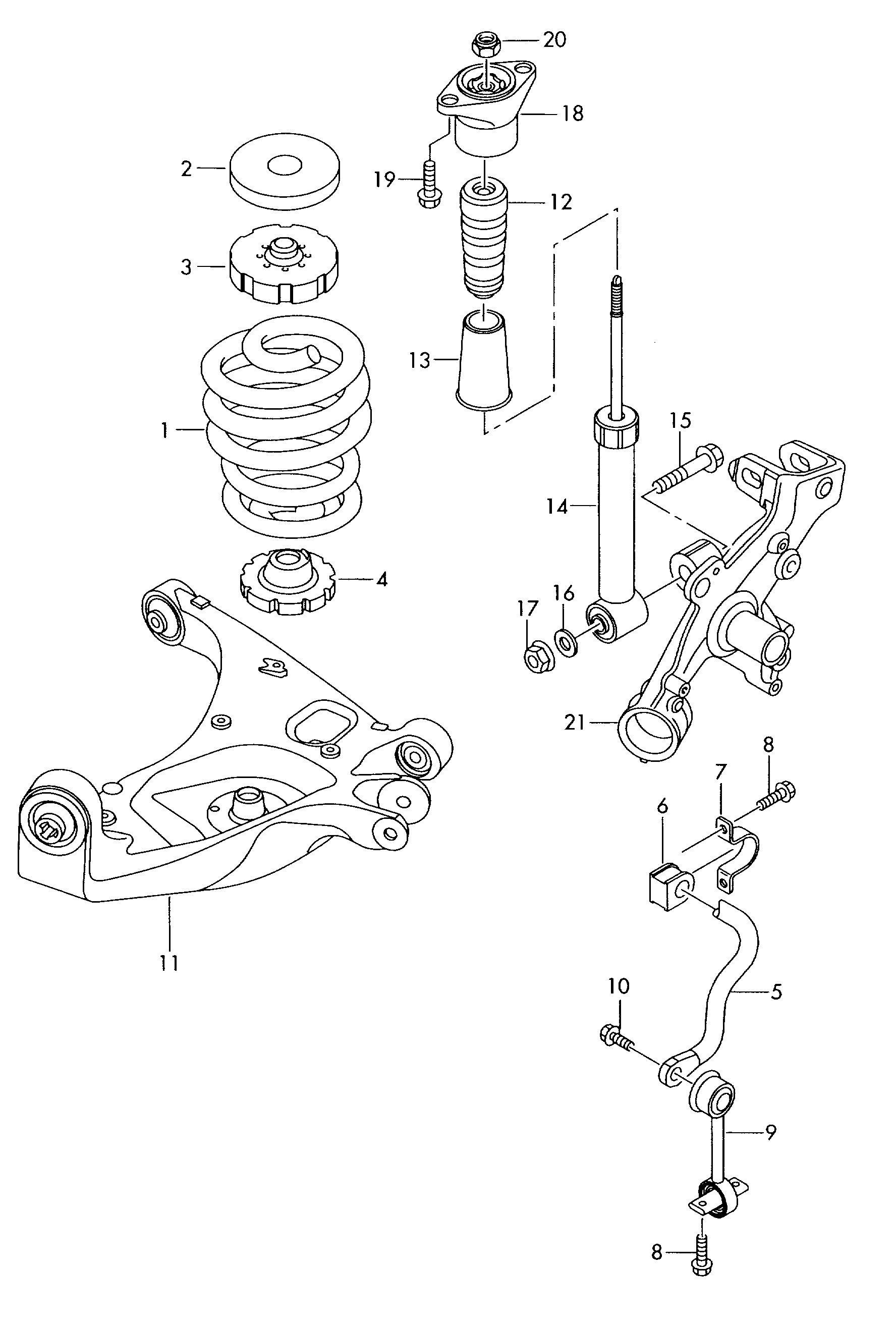 VAG 8E0513036AF - Амортисьор vvparts.bg