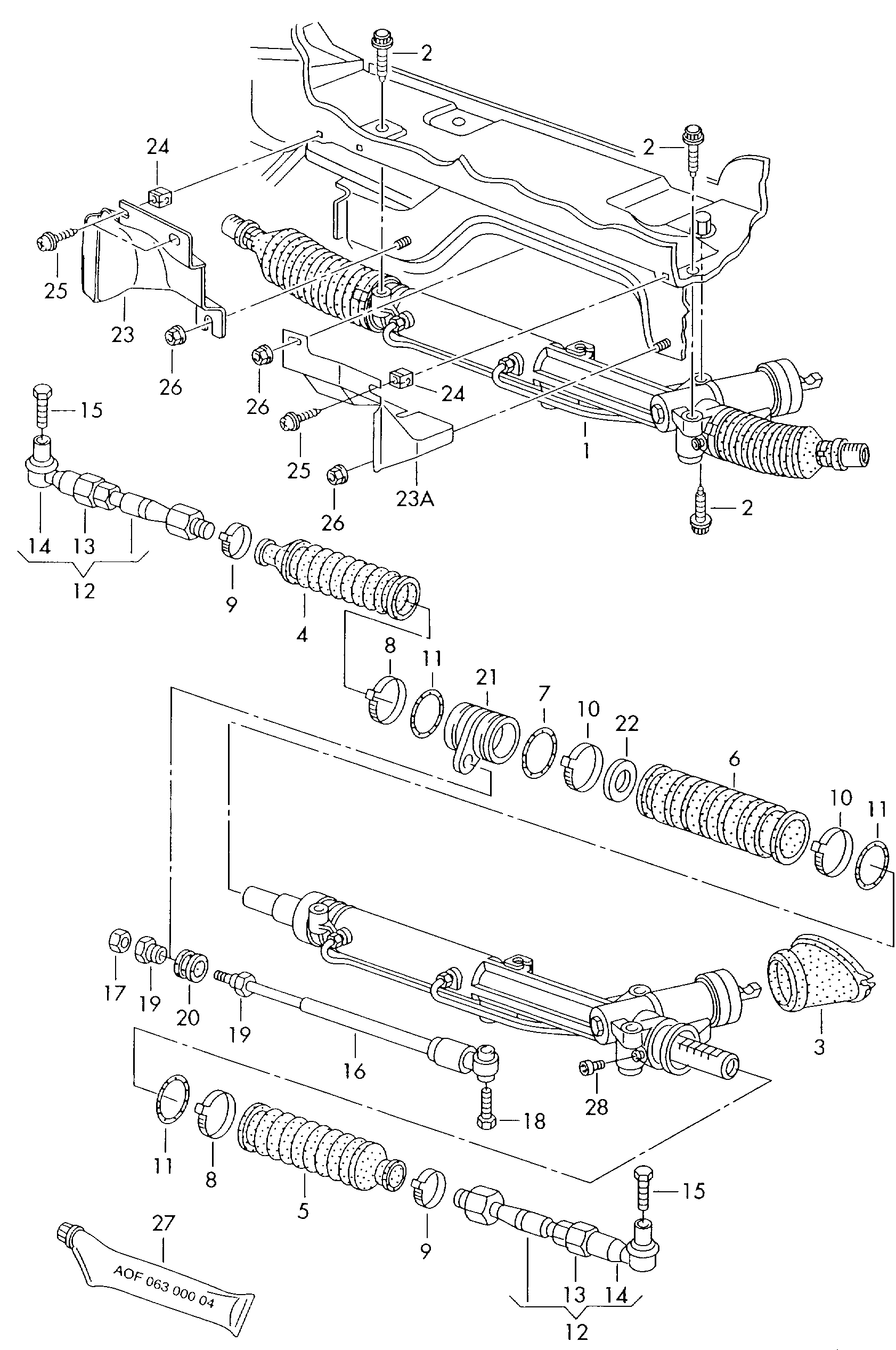 VAG 8D0 419 831 J - Комплект маншон, кормилно управление vvparts.bg