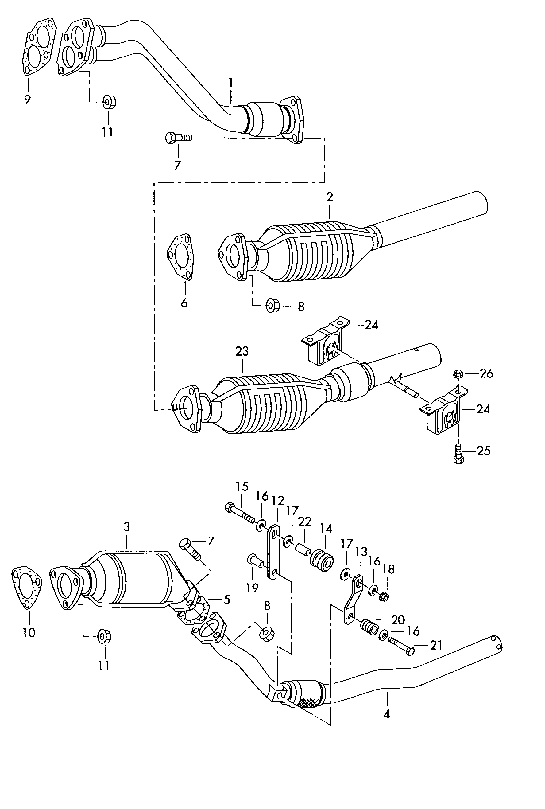 AUDI 3B0253057AX - Изпускателна тръба vvparts.bg