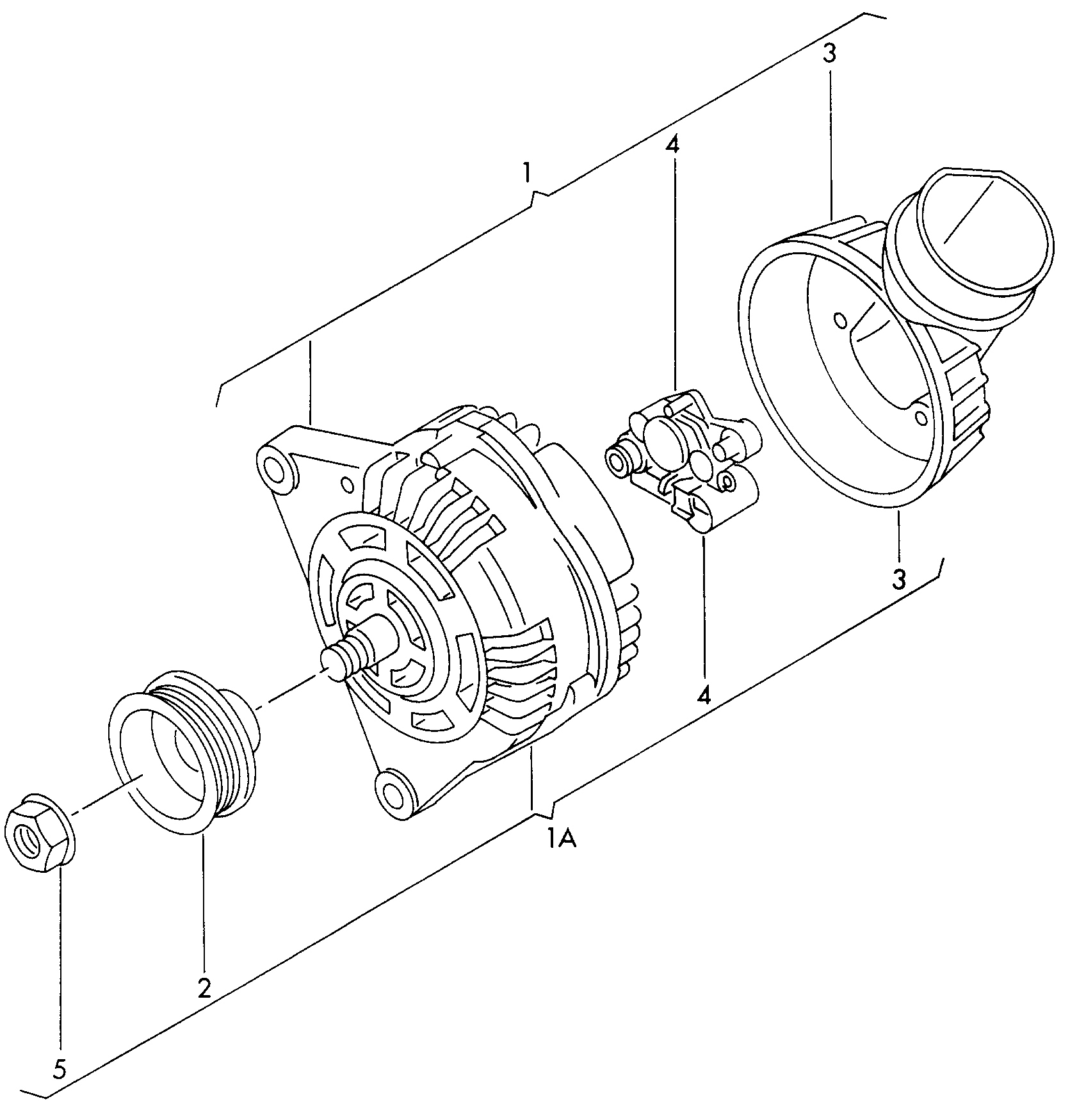 VW 03D 903 119 A - Ремъчна шайба, генератор vvparts.bg