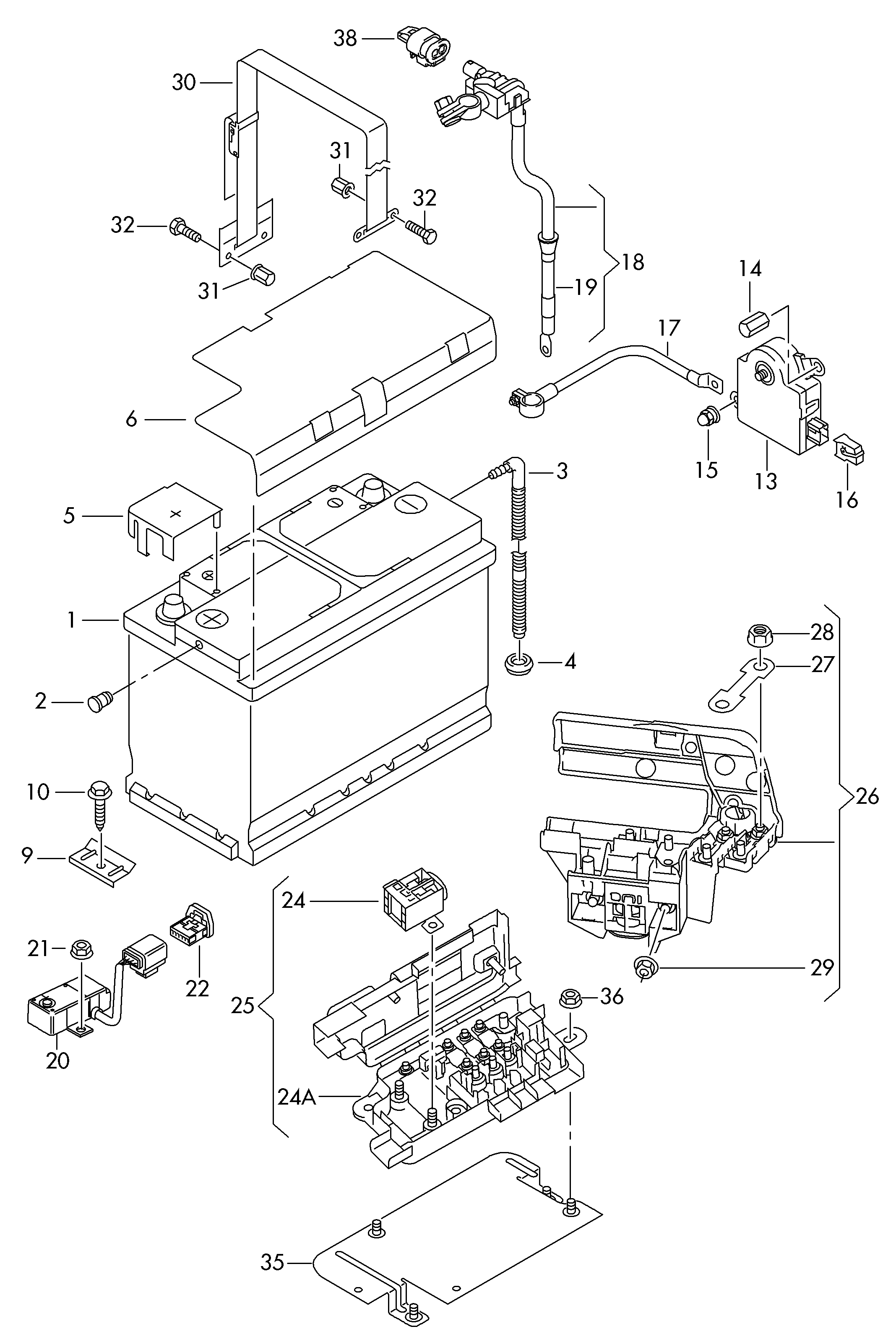 Skoda 000 915 105 CE - Стартов акумулатор vvparts.bg