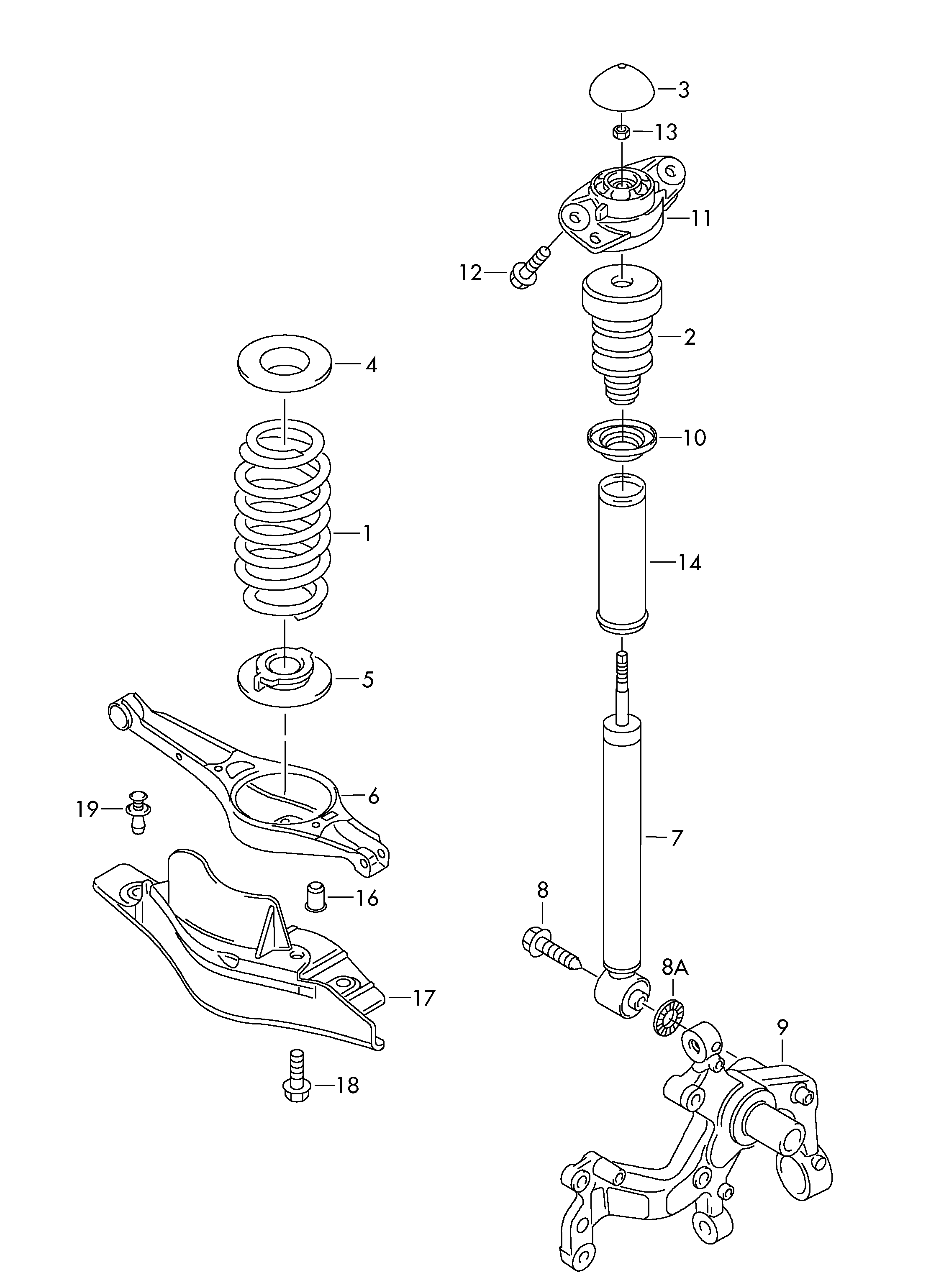 VW 1K0 511 353 J - Ударен тампон, окачване (ресьори) vvparts.bg