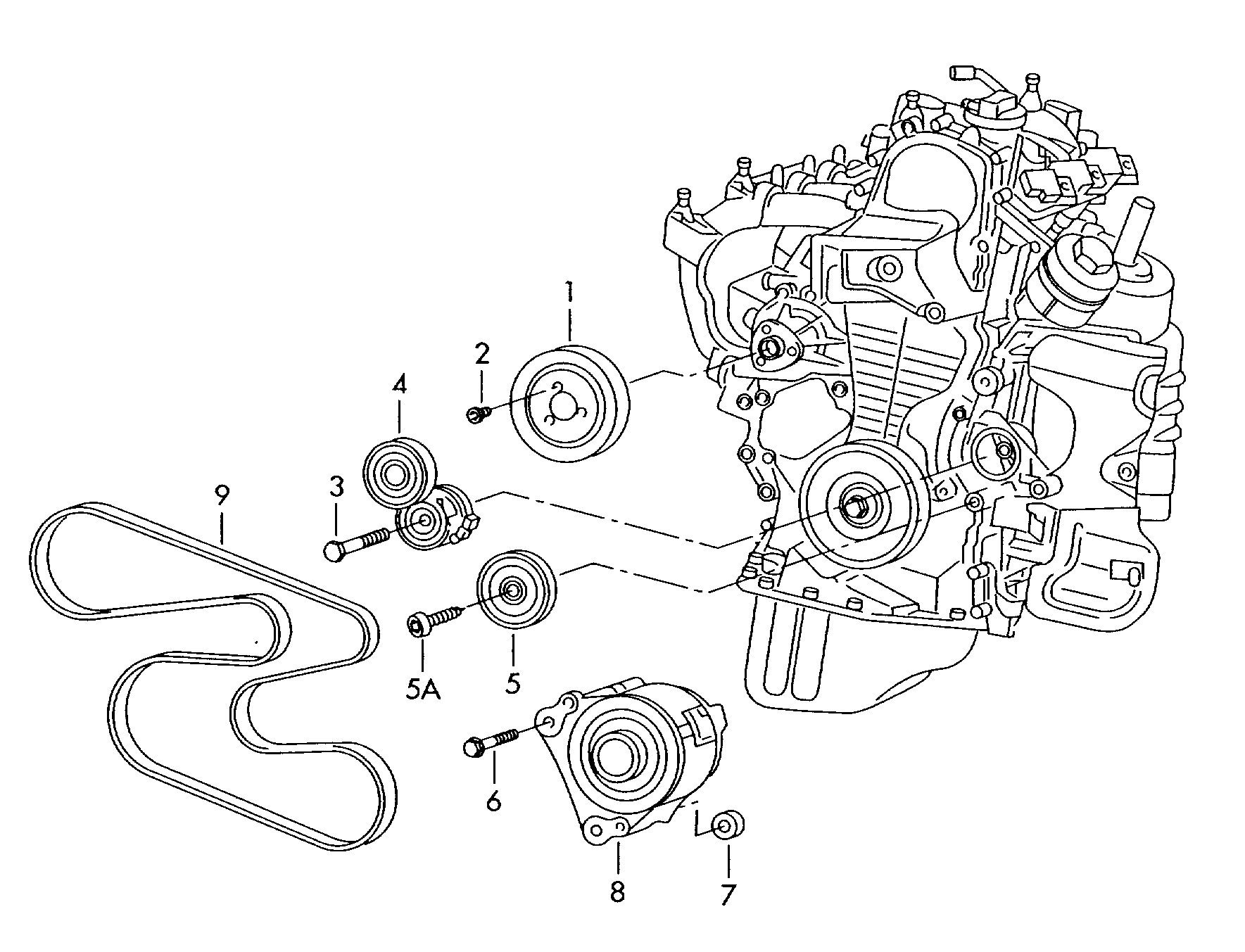 Skoda 6Q0 260 849 E - Пистов ремък vvparts.bg