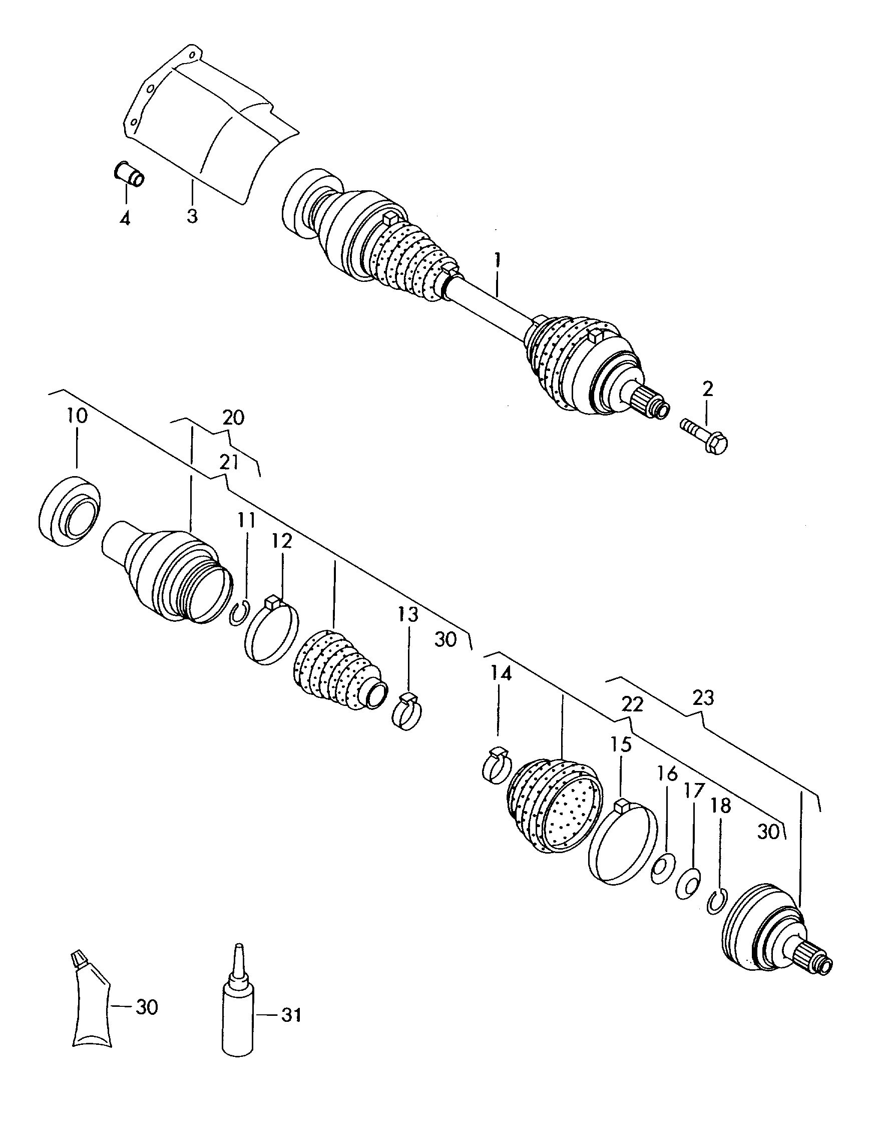 VAG 5N0498201 - Маншон, полуоска vvparts.bg