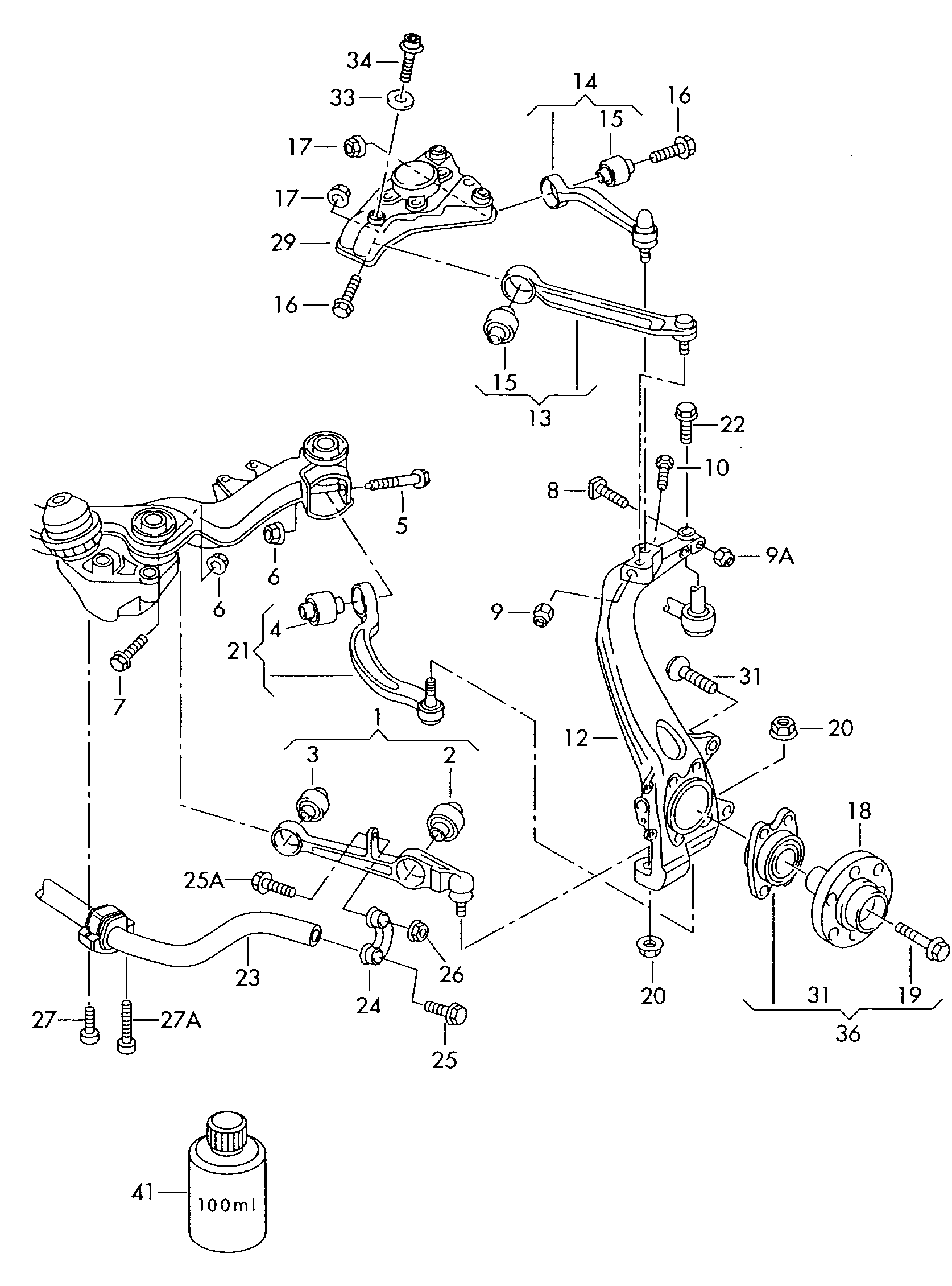 VAG 4E0 407 693N - Носач, окачване на колелата vvparts.bg