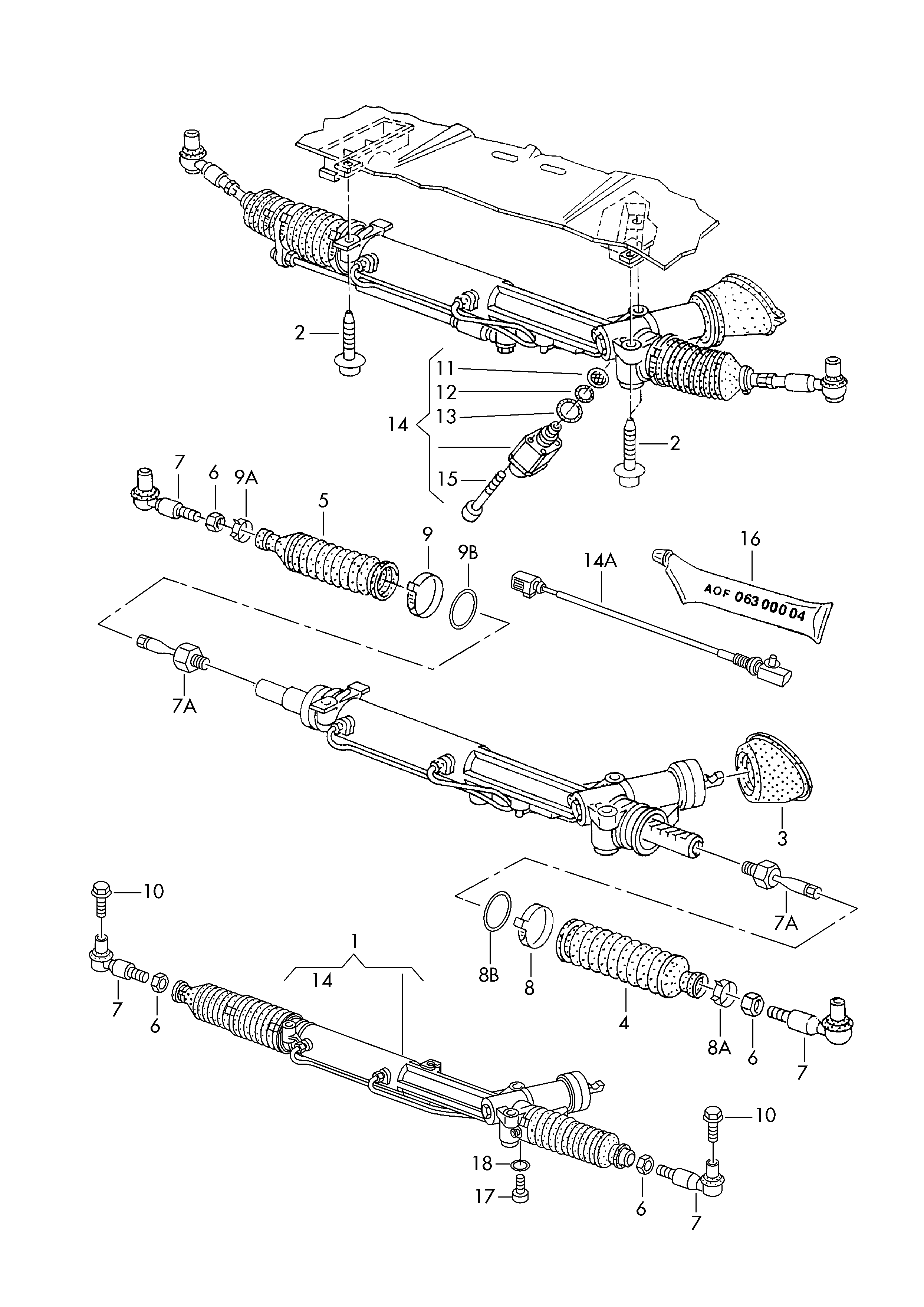 Seat 4E0 419 821 A - Аксиален шарнирен накрайник, напречна кормилна щанга vvparts.bg