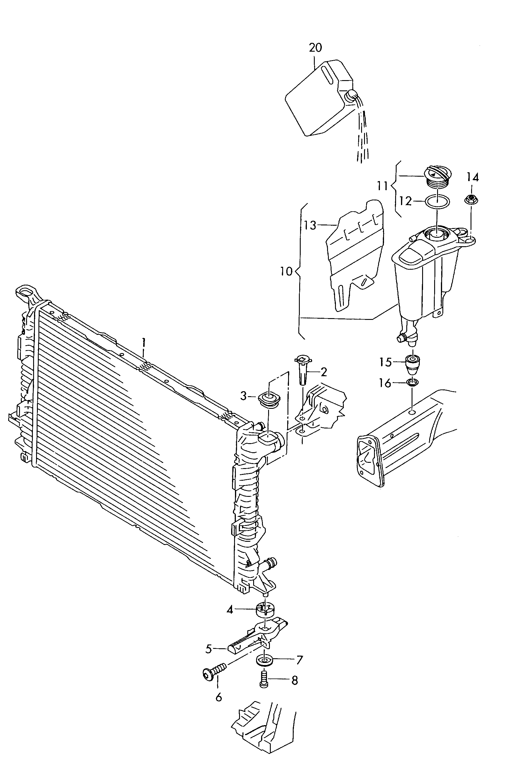 Seat 8K0 121 251R - Радиатор, охлаждане на двигателя vvparts.bg