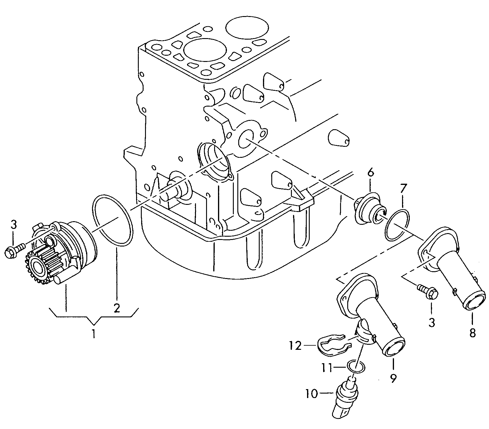 Porsche 03L 121 113A - Термостат, охладителна течност vvparts.bg