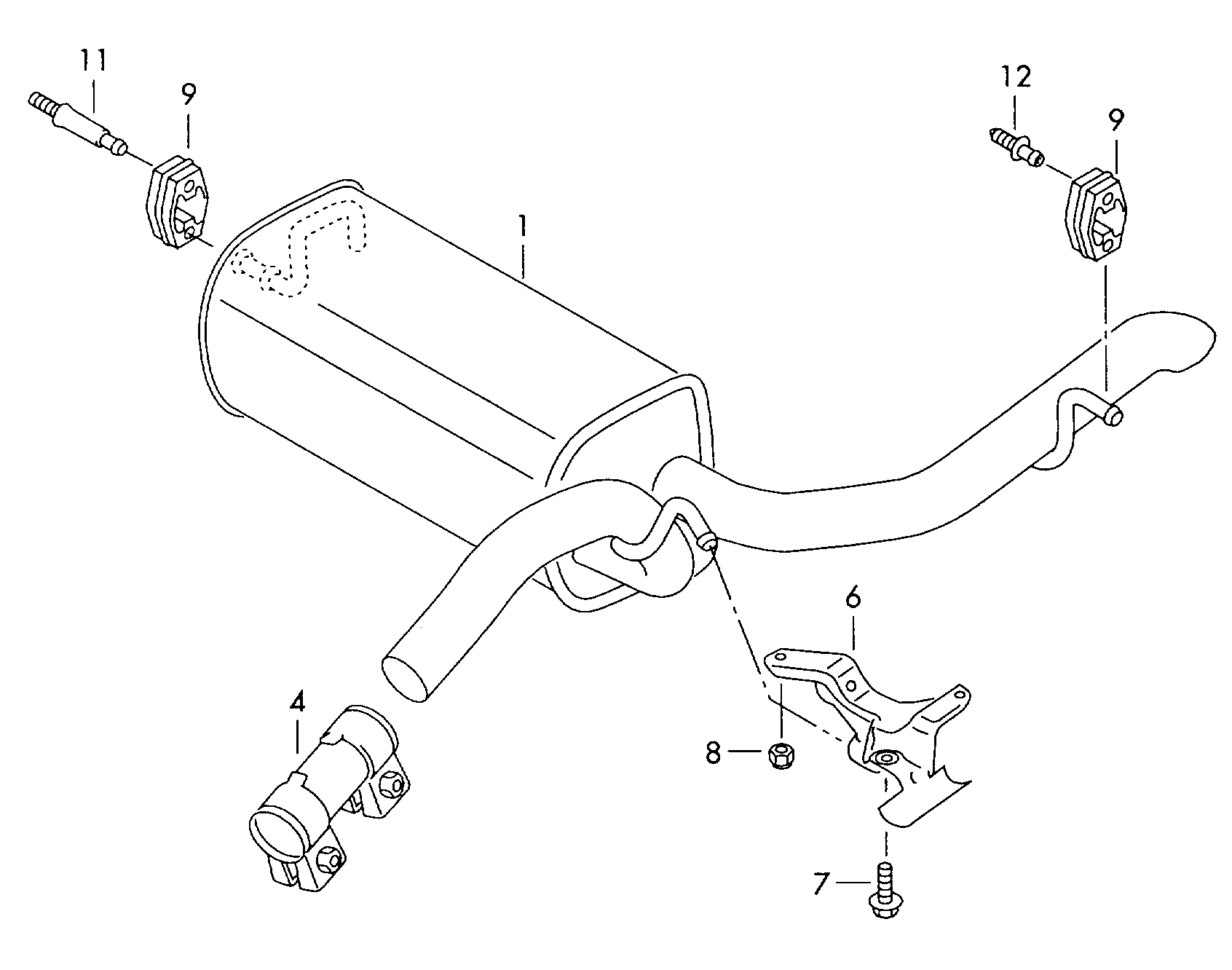 VW 893 253 139 - Тръбна връзка, изпускателна система vvparts.bg