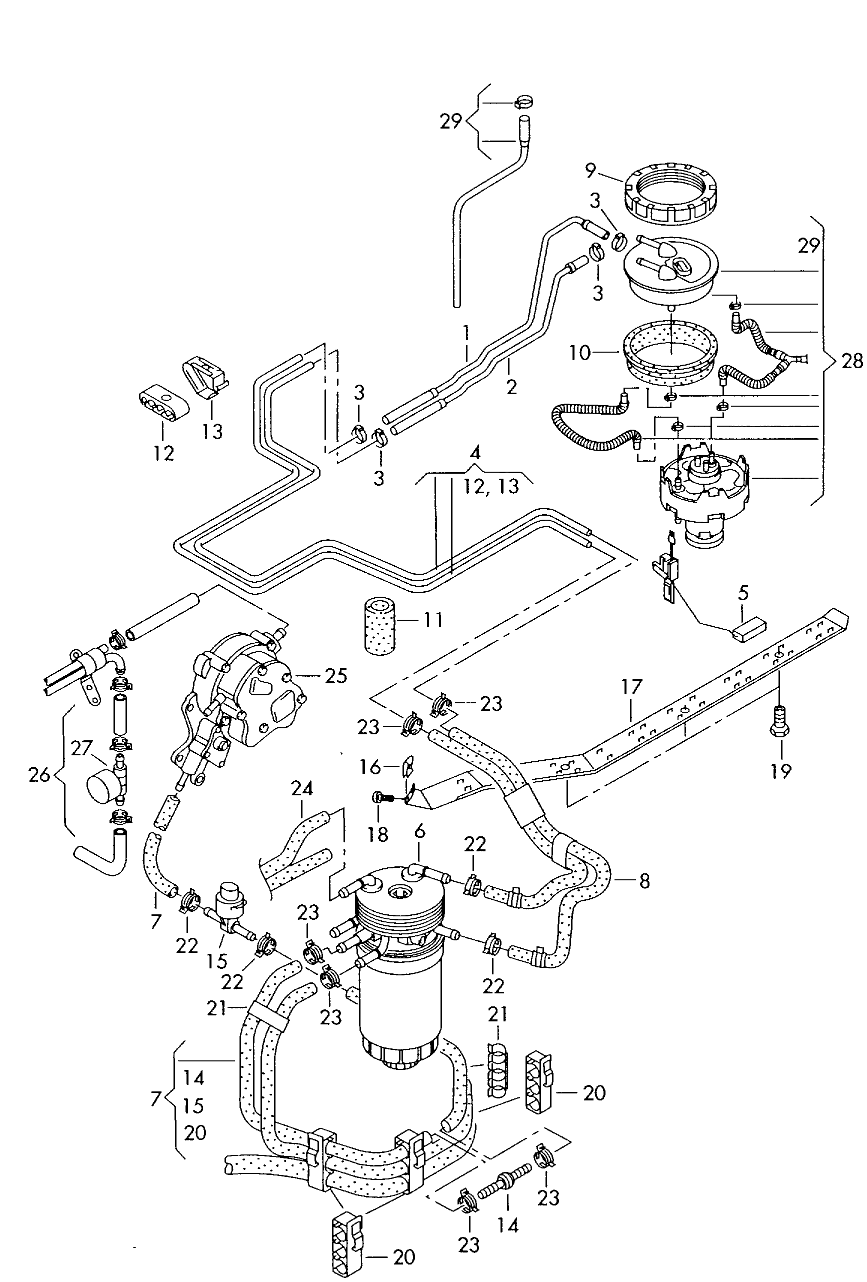 Skoda 4B0 919 050 D - Корпус против люлеене, потопяема горивна помпа vvparts.bg