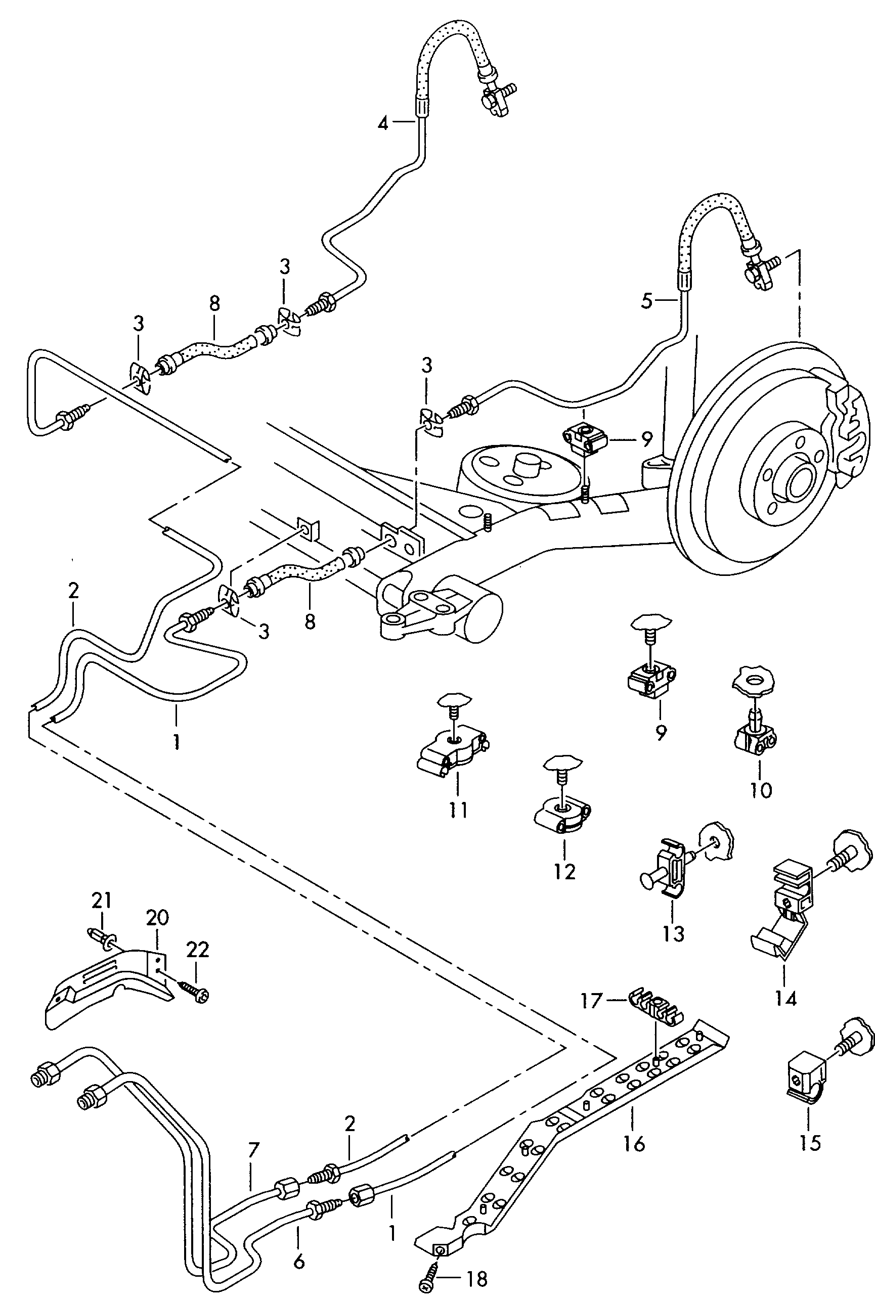 AUDI 4B0 611 775 - Спирачен маркуч vvparts.bg