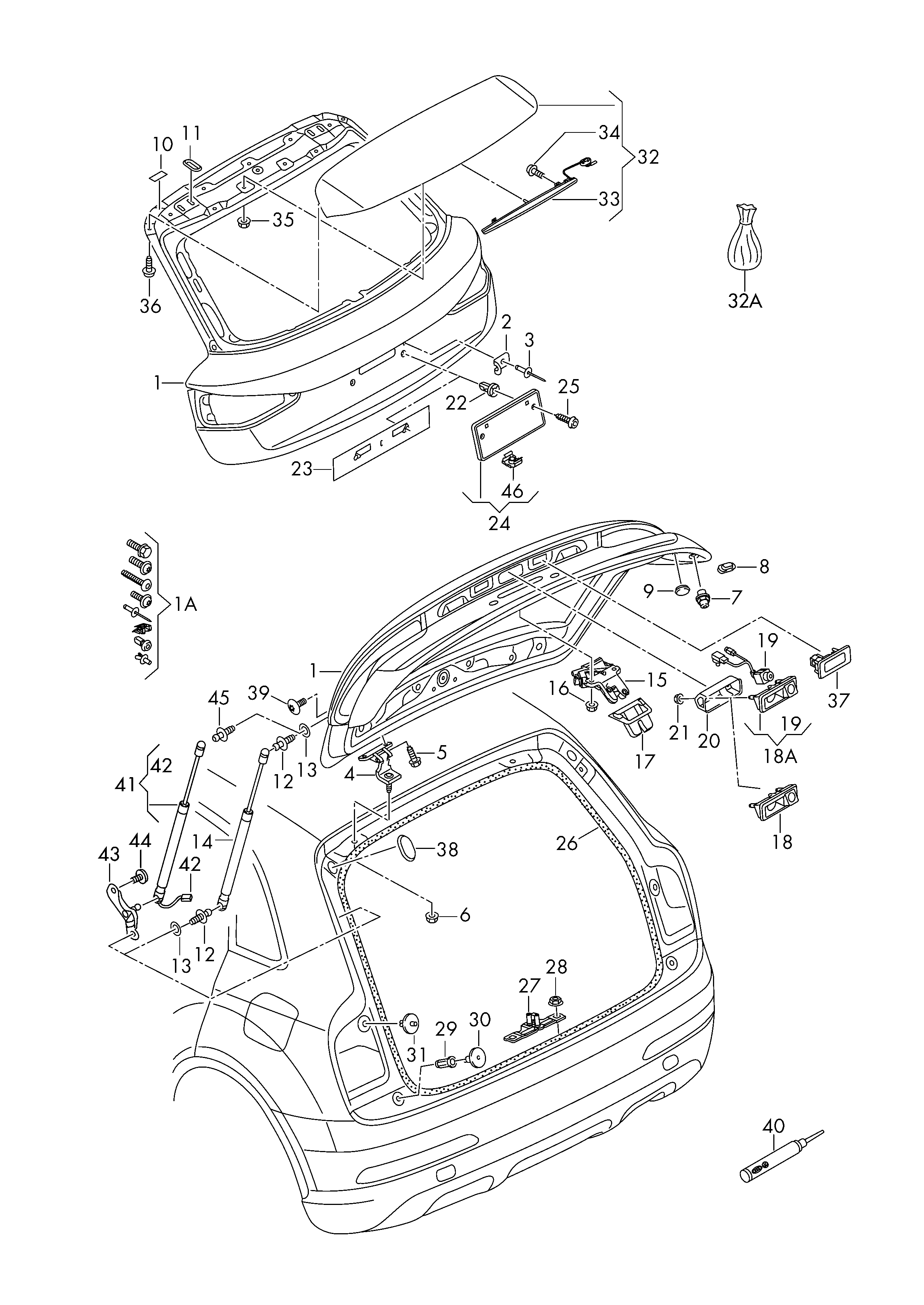 AUDI 8U0827552B - Газов амортисьор, багажно / товарно пространство vvparts.bg