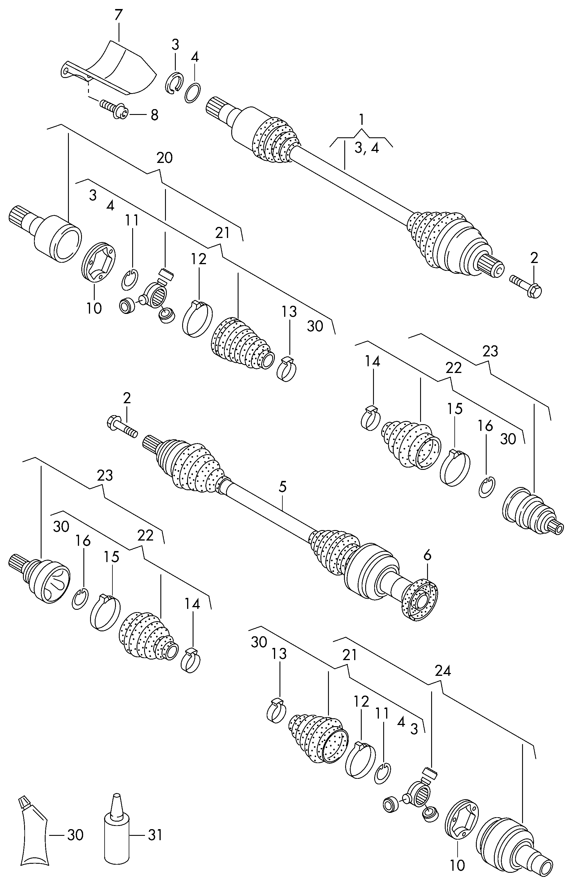 AUDI 8V0498201 - Маншон, полуоска vvparts.bg